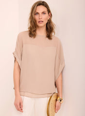 Neutral Sheer Panel Top
