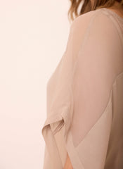 Neutral Sheer Panel Top