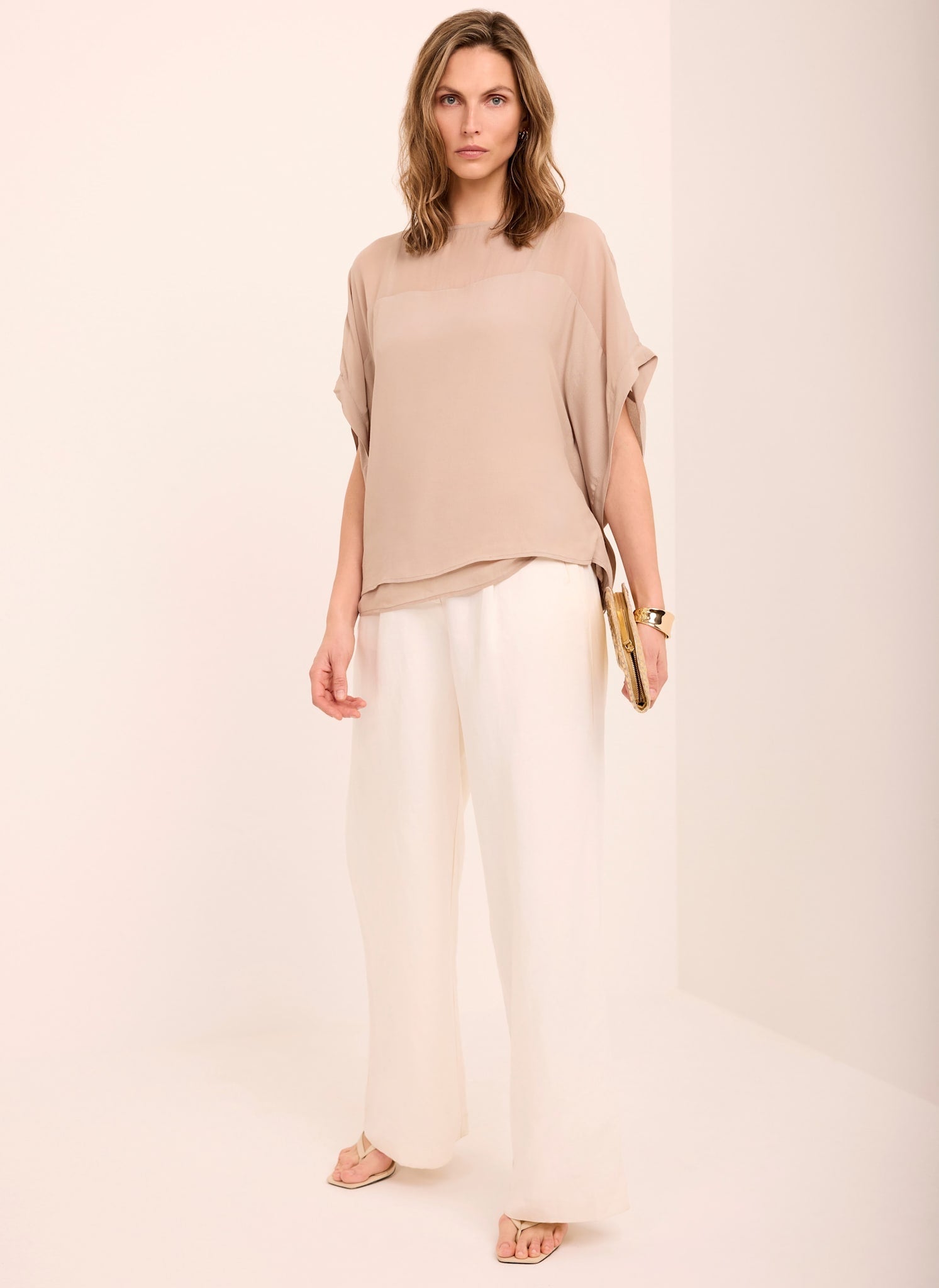 Neutral Sheer Panel Top