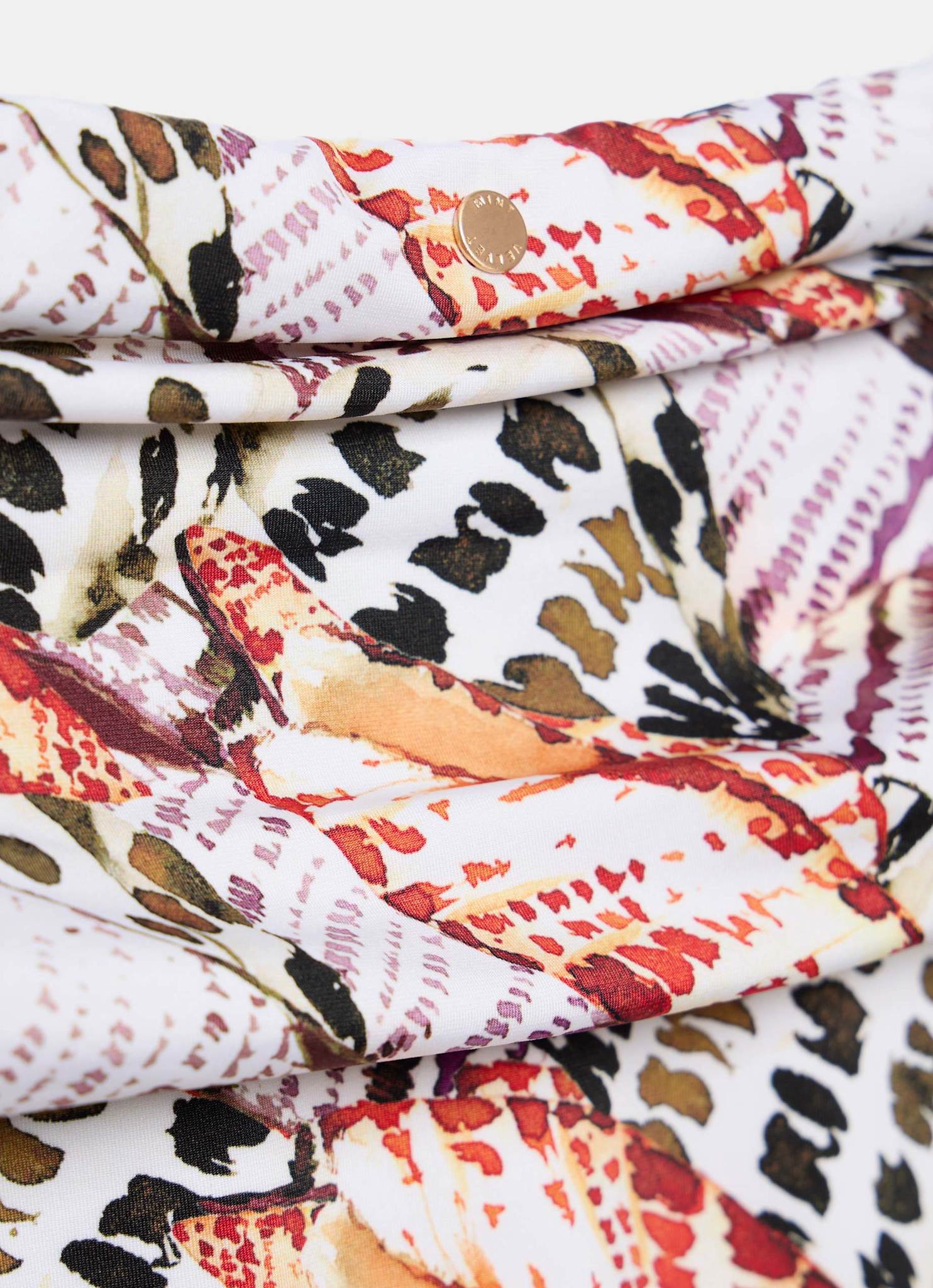 Neutral Printed High Waisted Bikini Bottoms
