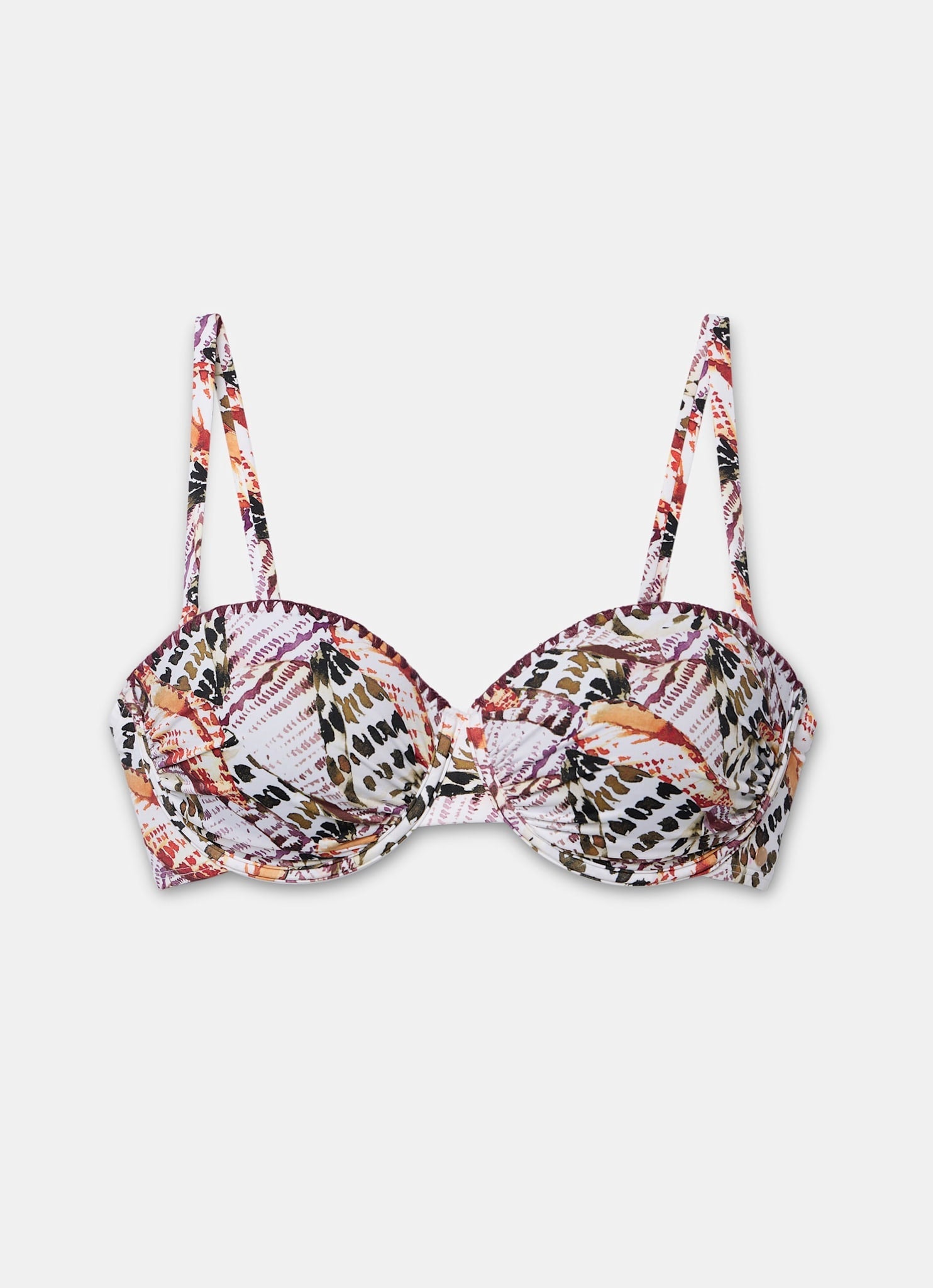 Neutral Printed Underwired Bikini Top