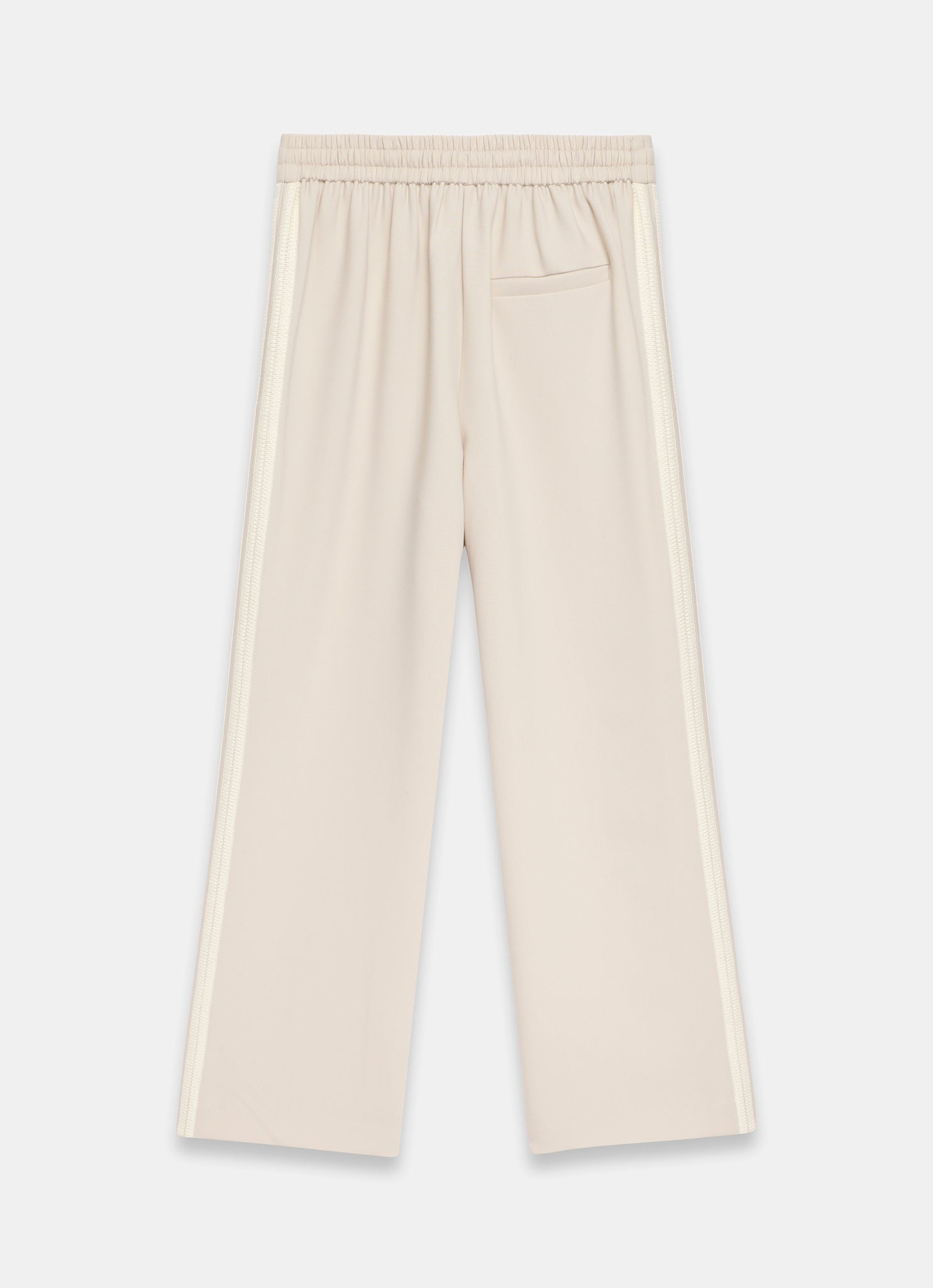 Neutral Crochet Side Stripe Wide Joggers