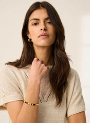 Neutral Metallic Knit Top