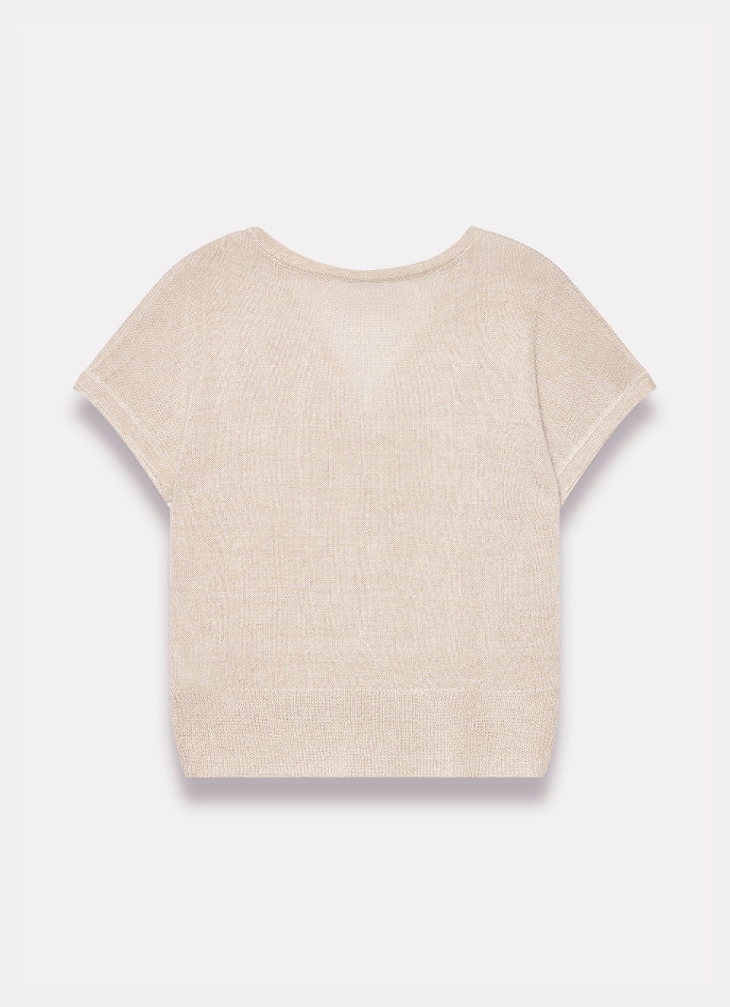 Neutral Metallic Knit Top