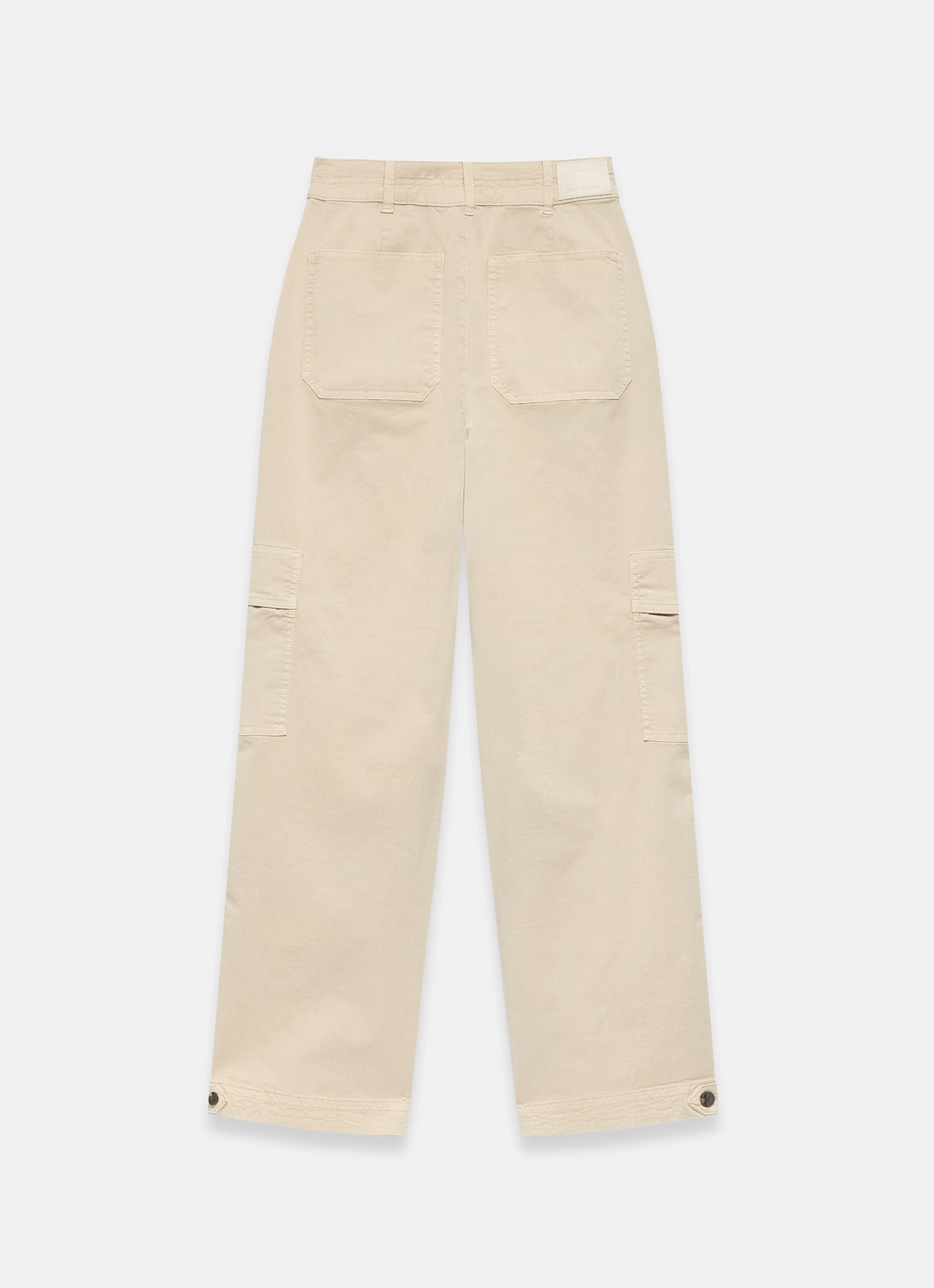 Neutral Straight Utility Chino Trousers
