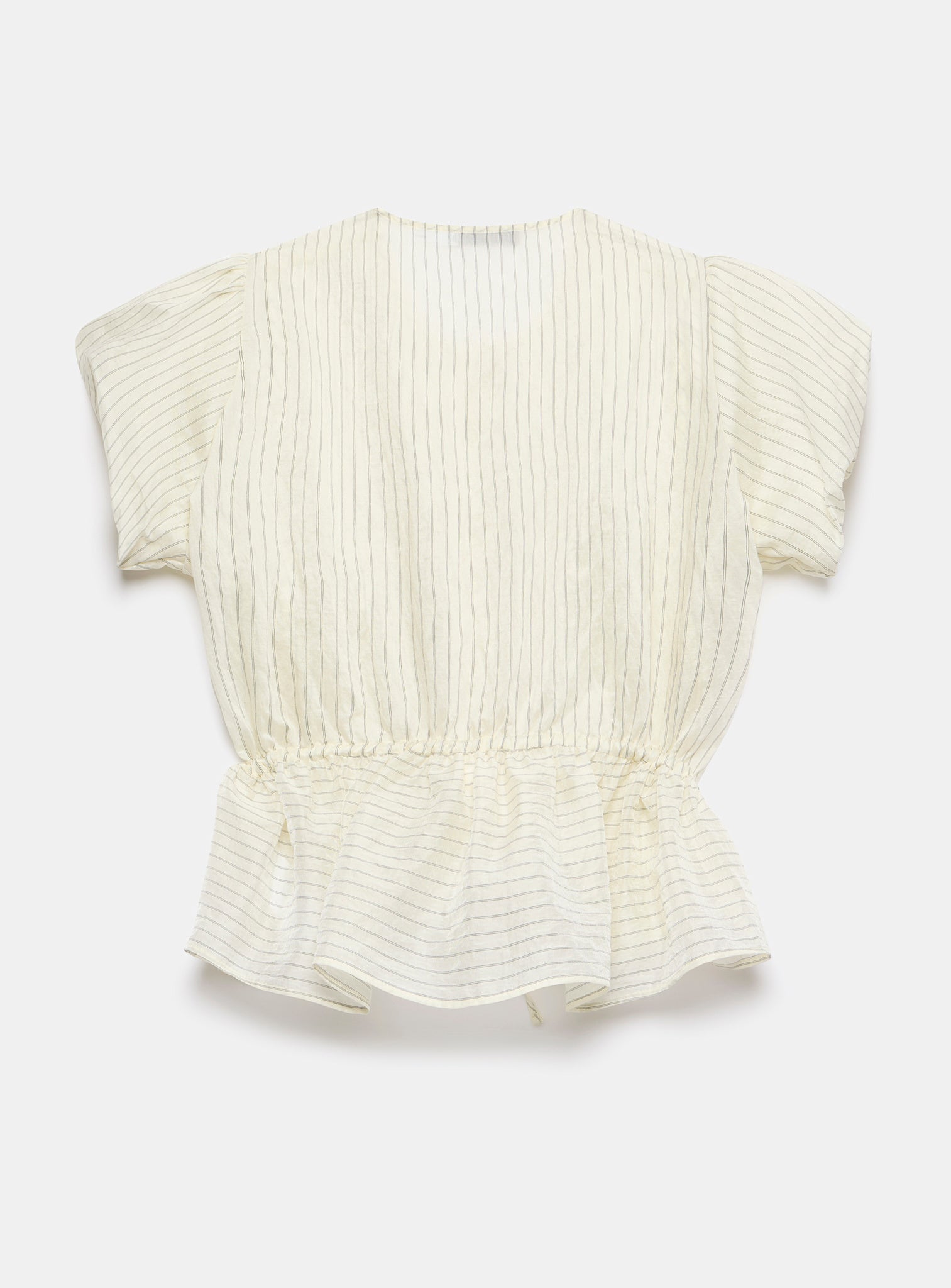 Neutral Stripe Peplum Top