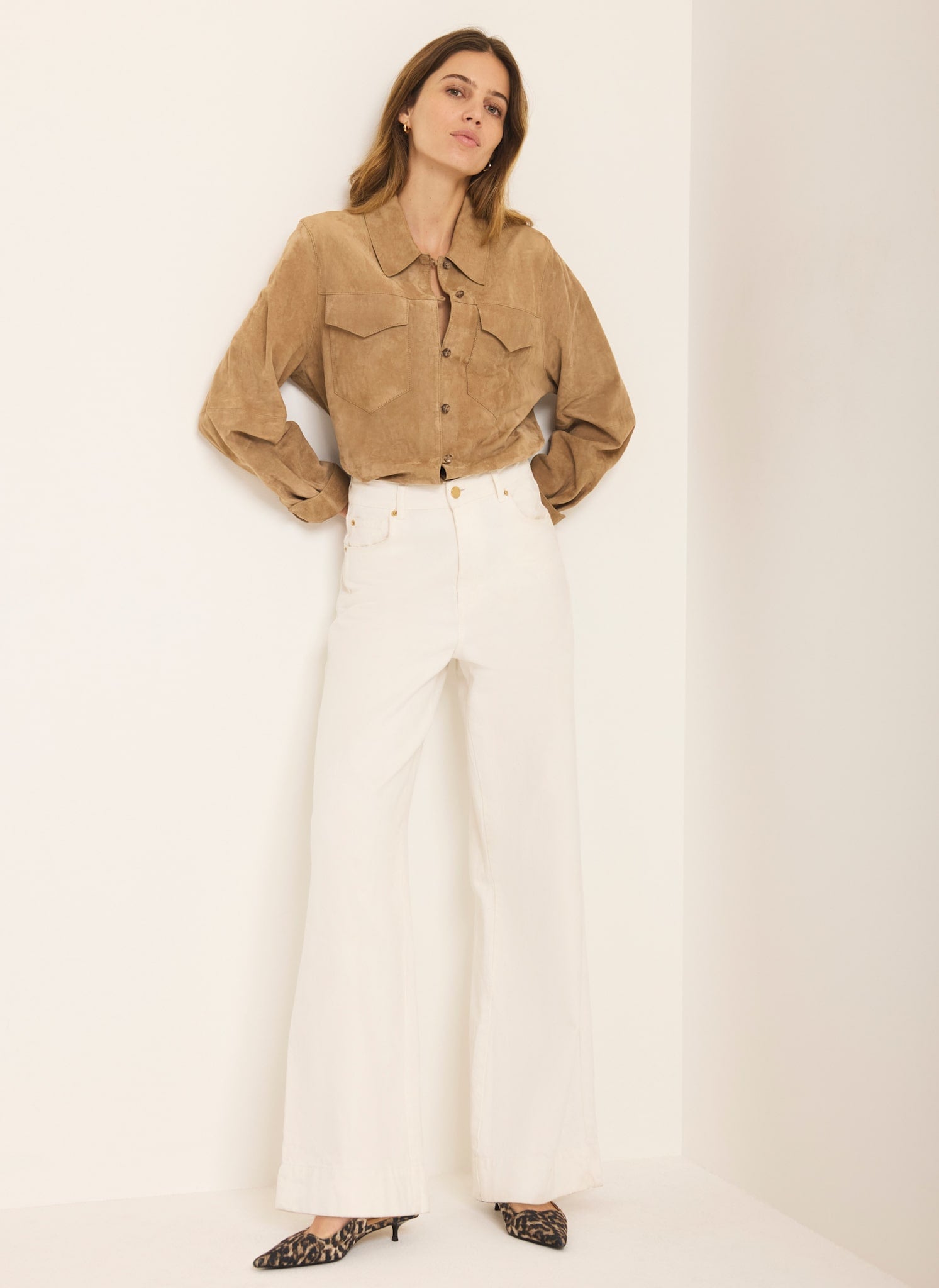 Neutral Suede Shirt