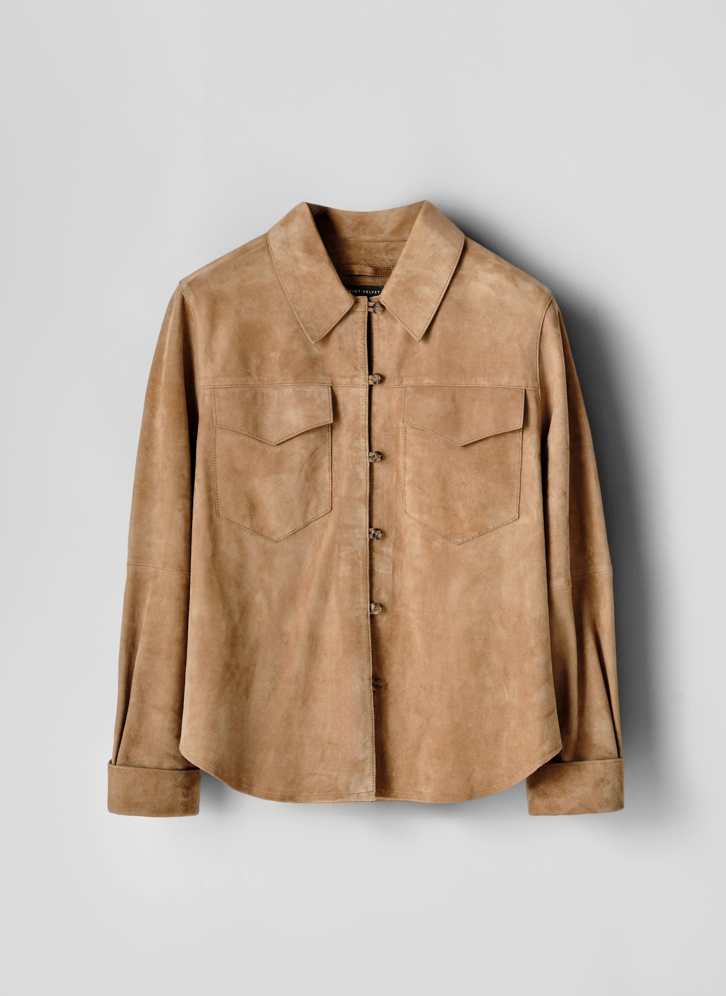 Neutral Suede Shirt
