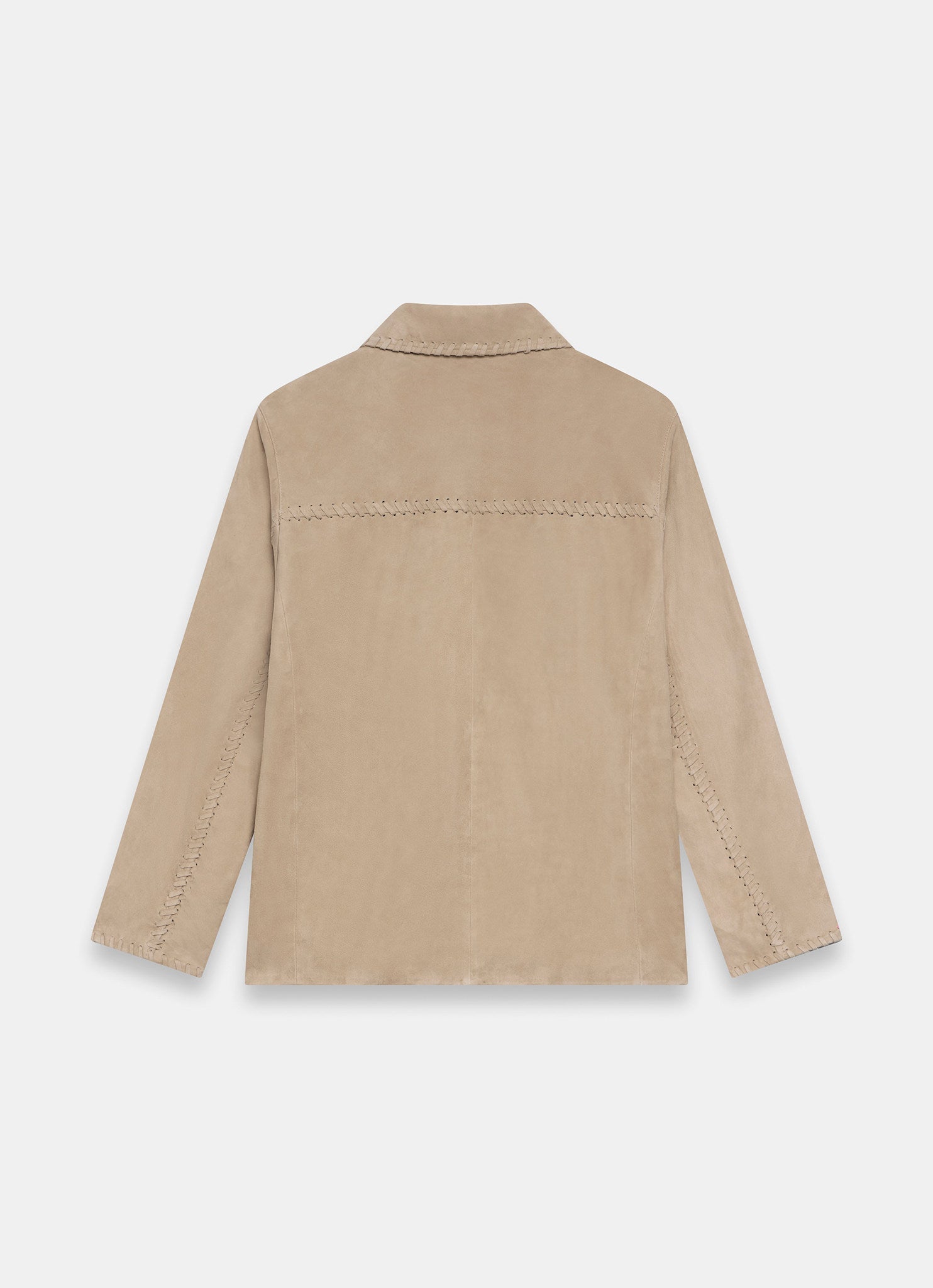 Neutral Suede Stitch Shacket