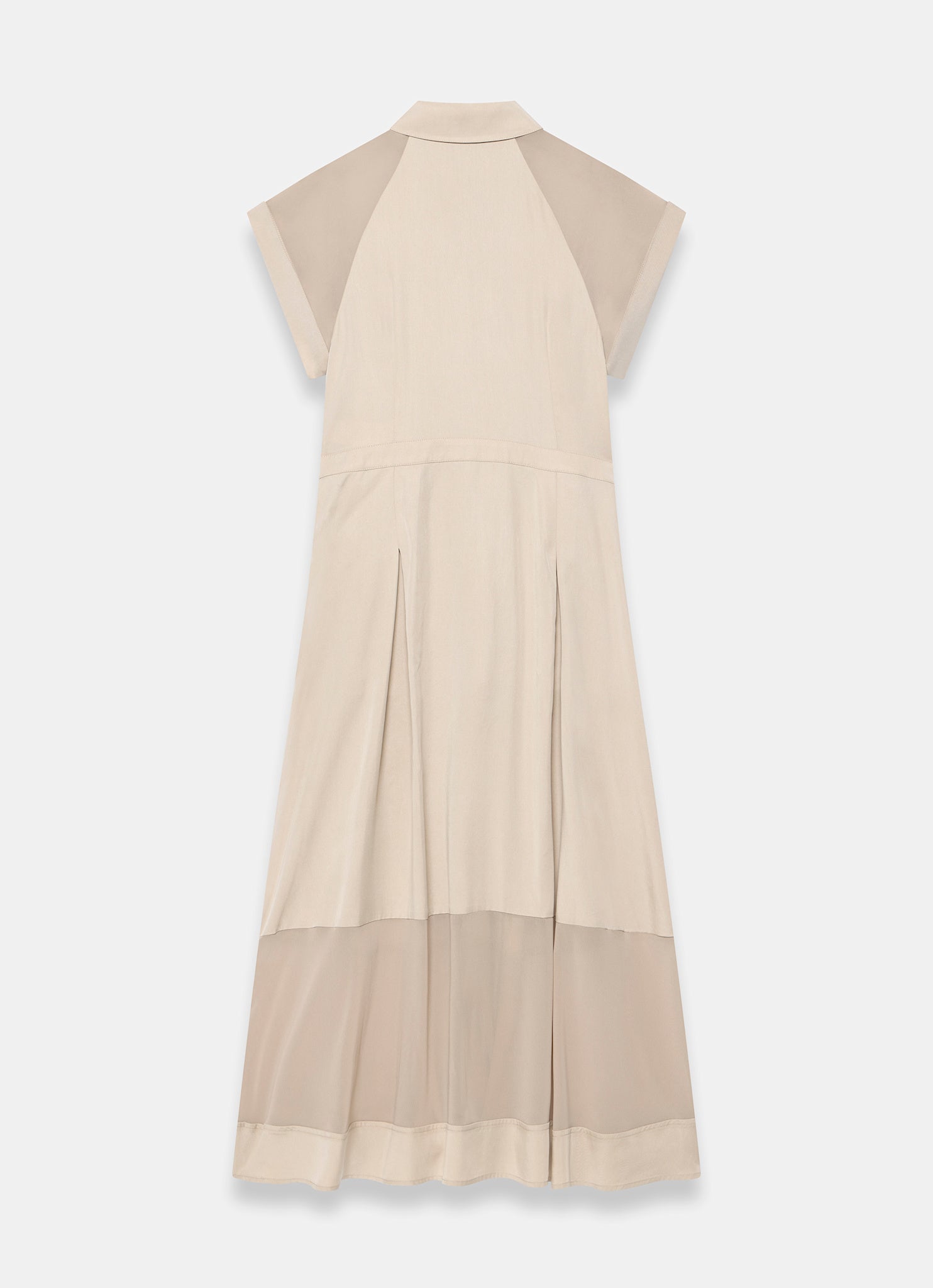Neutral Utility Midi Shirt Dress