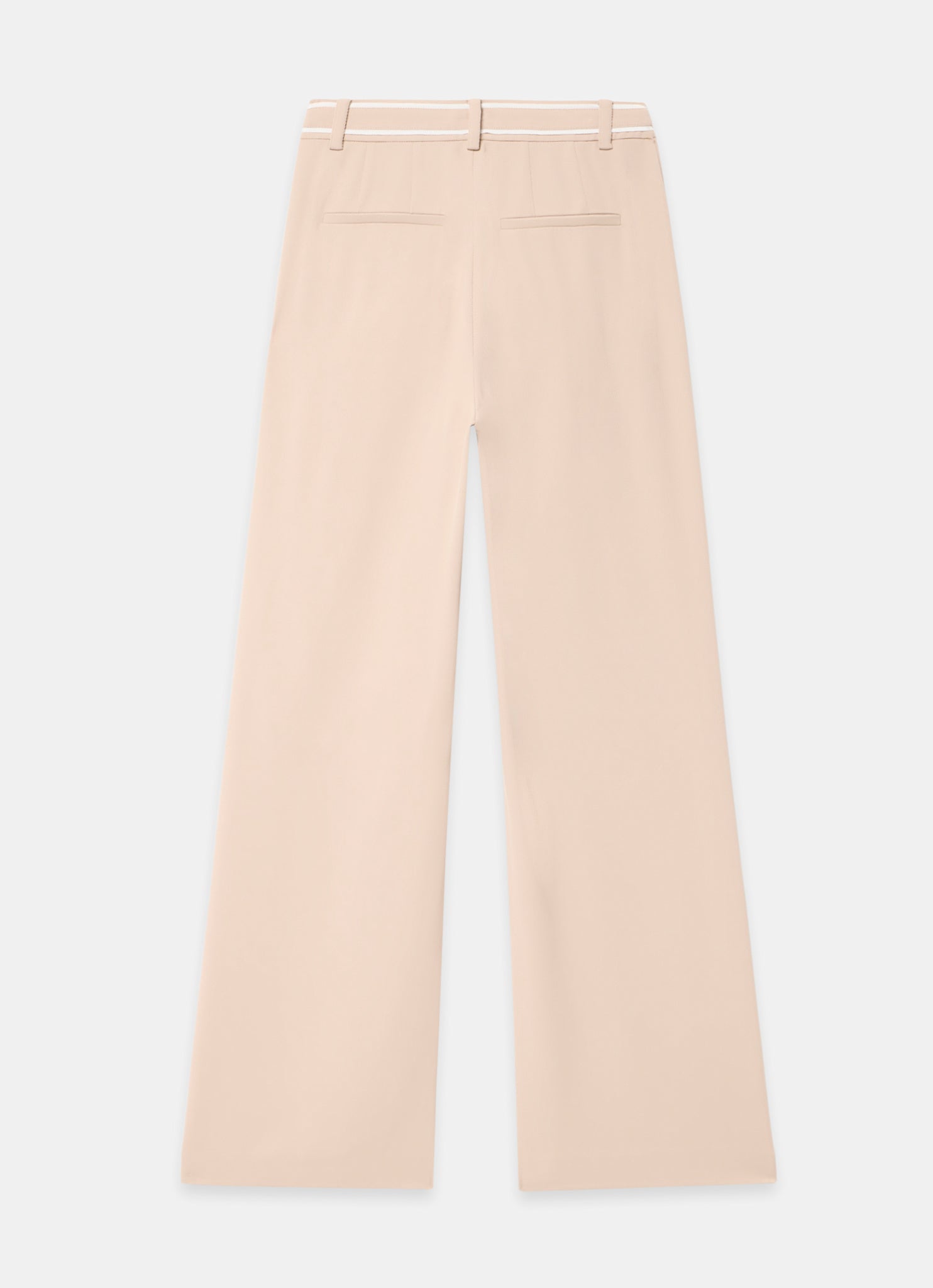 Neutral Waist Detail Wide Trousers