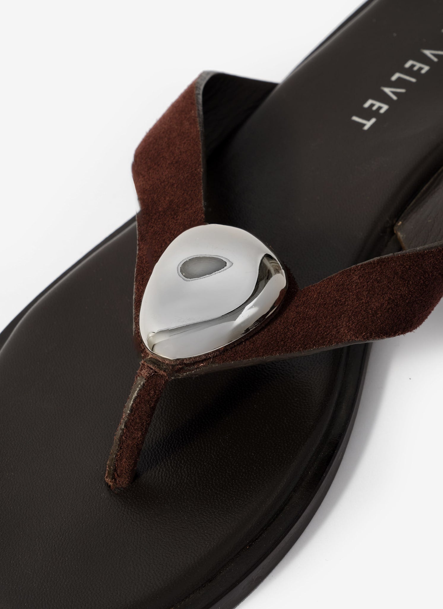 Nova Brown Leather Flip Flop Sandals