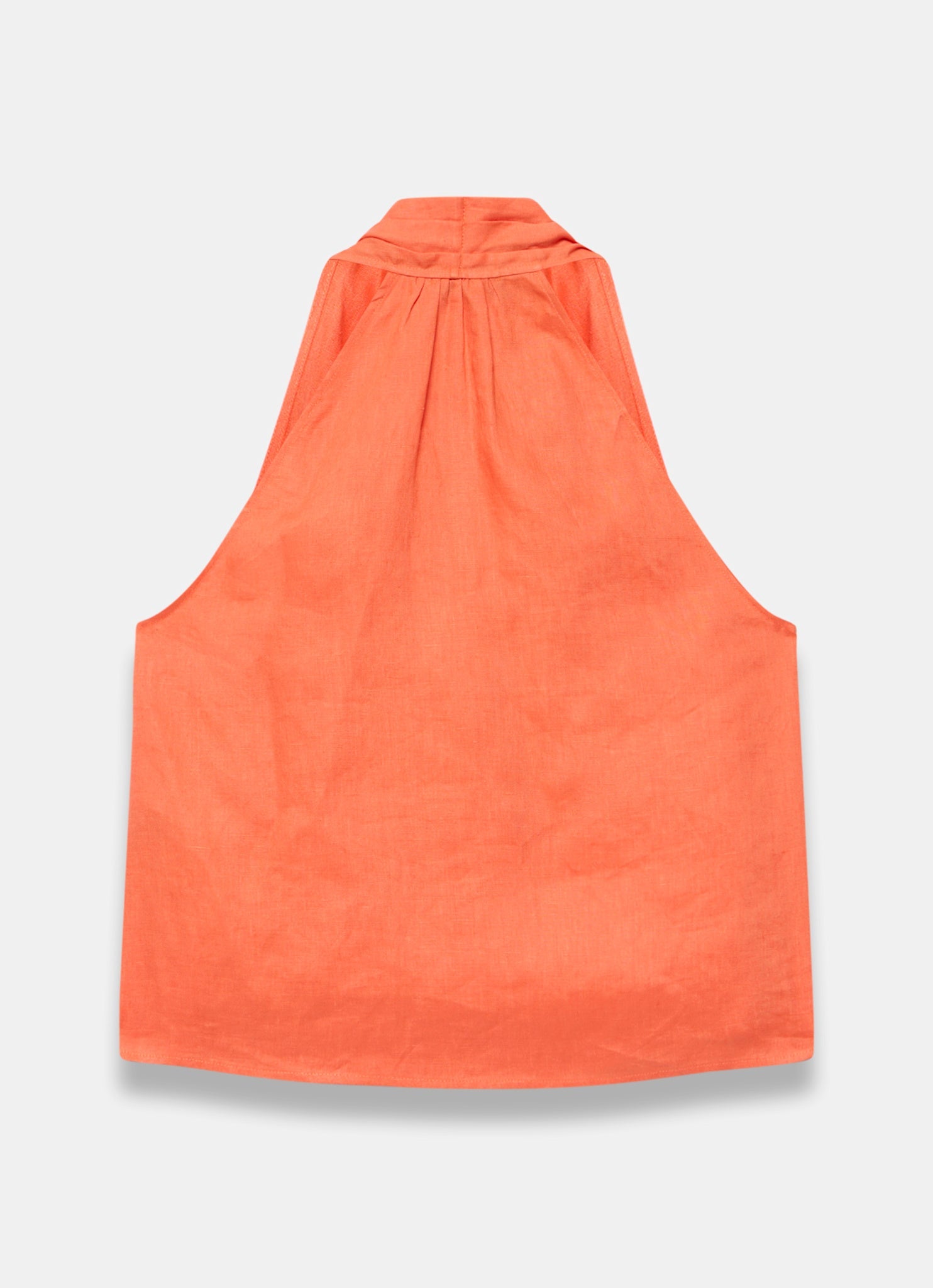 Orange Linen Halter Top