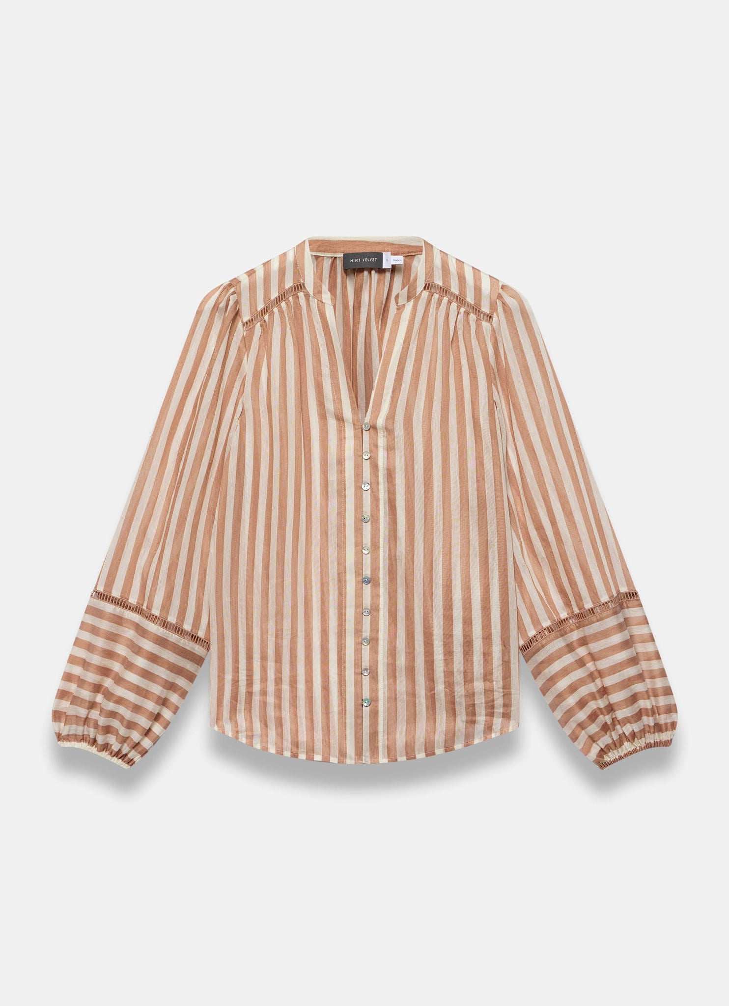 Orange Striped Blouse