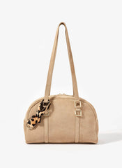 Otti Neutral Suede Shoulder Bag