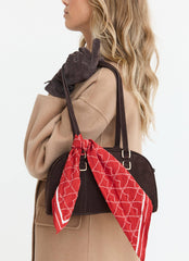 Otti Brown Suede Shoulder Bag