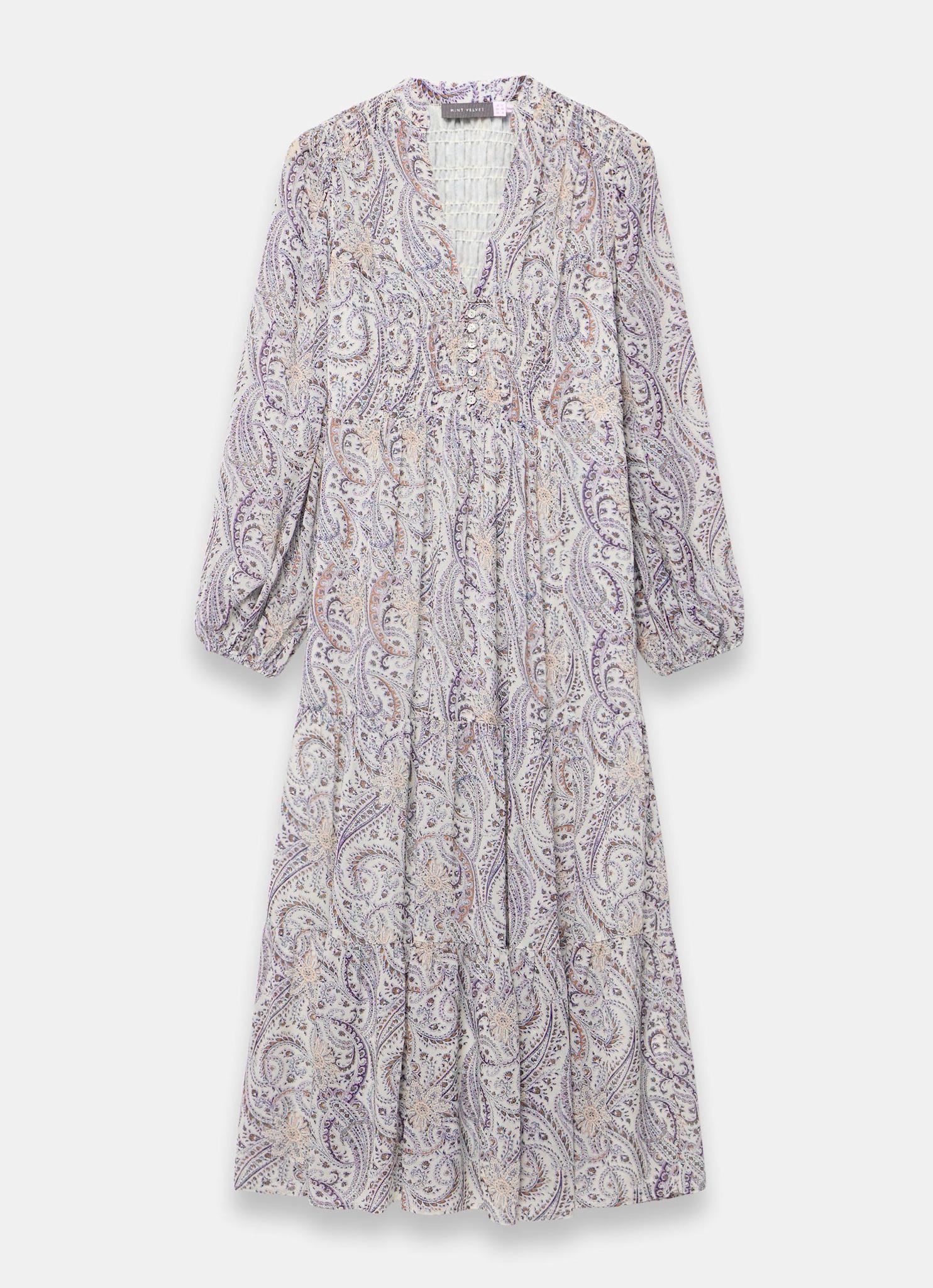 Paisley Print Boho Maxi Dress