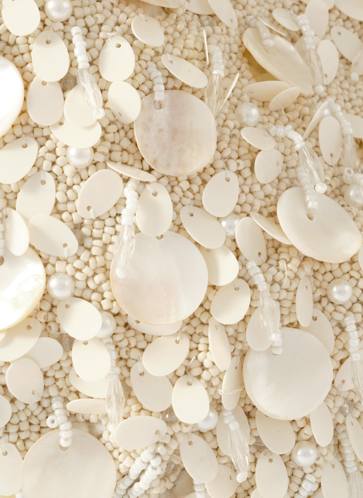 Cleo Cream Pearl Detail Shoulder Bag