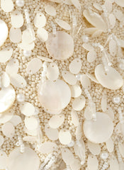 Cleo Cream Pearl Detail Shoulder Bag