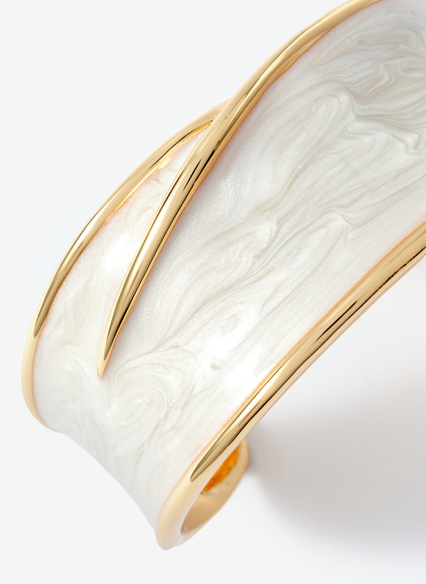 Gold Tone Pearlescent Bangle