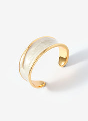 Gold Tone Pearlescent Bangle