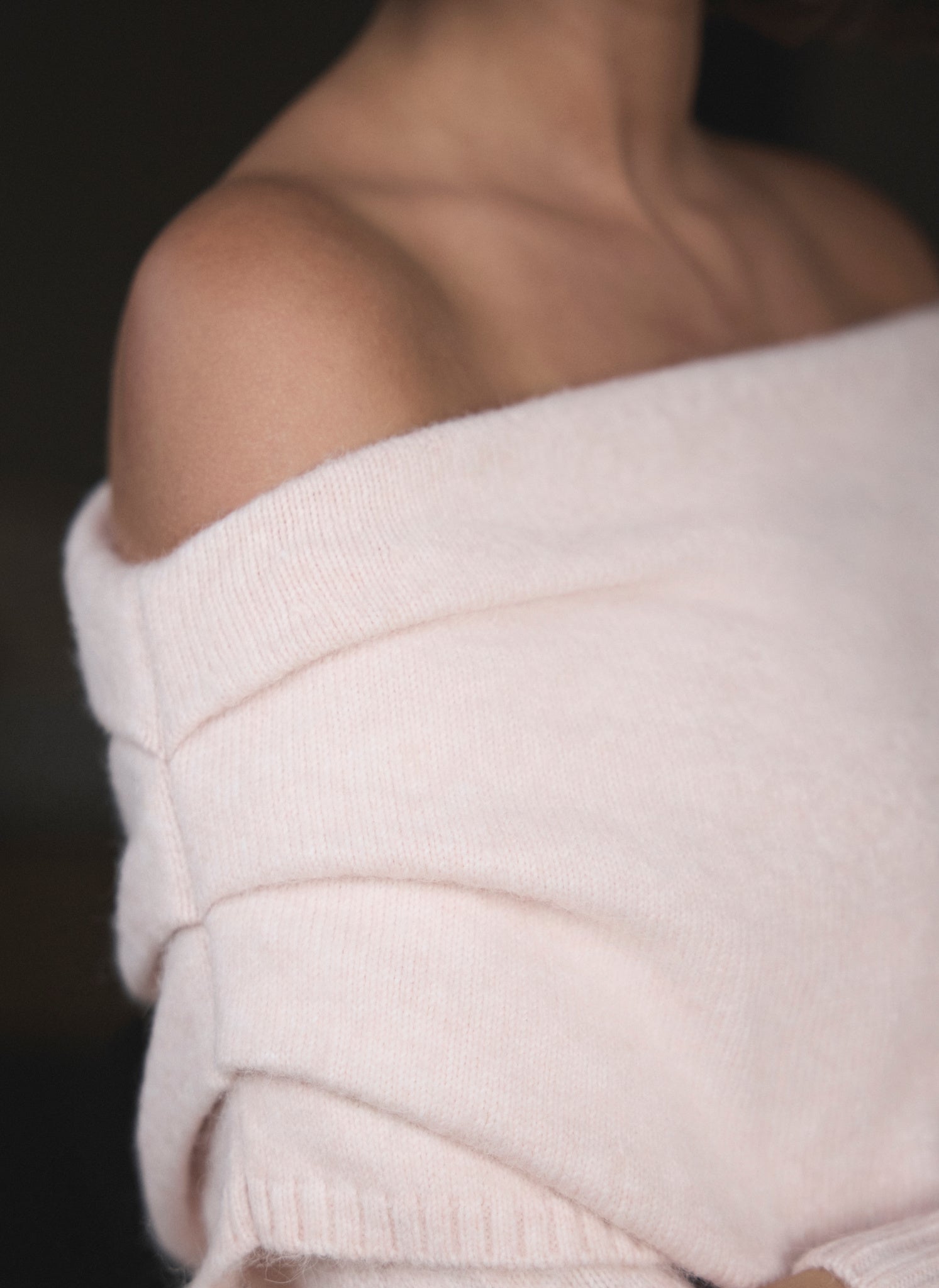 Pink Bardot Knit Jumper