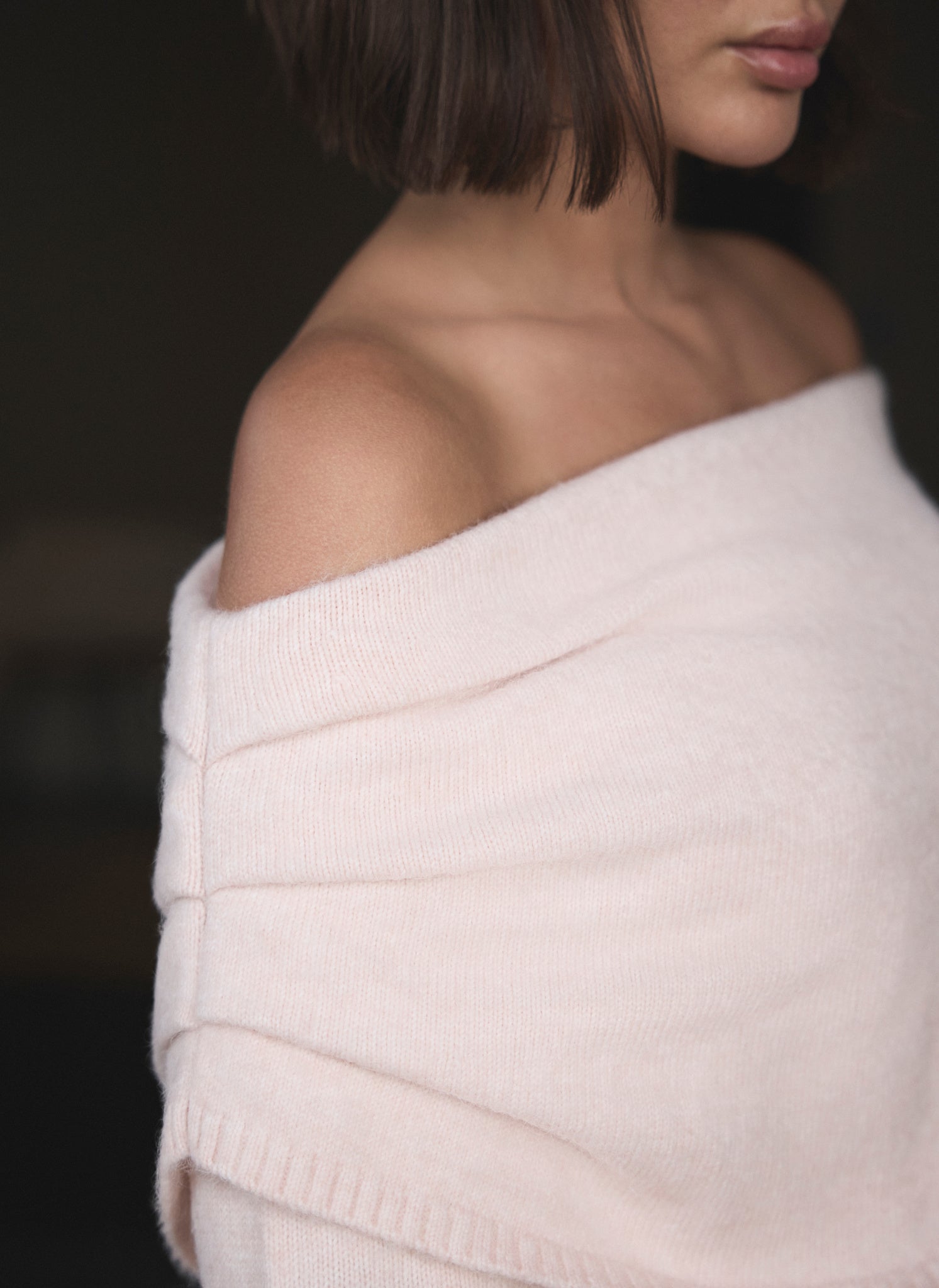 Pink Bardot Knit Jumper