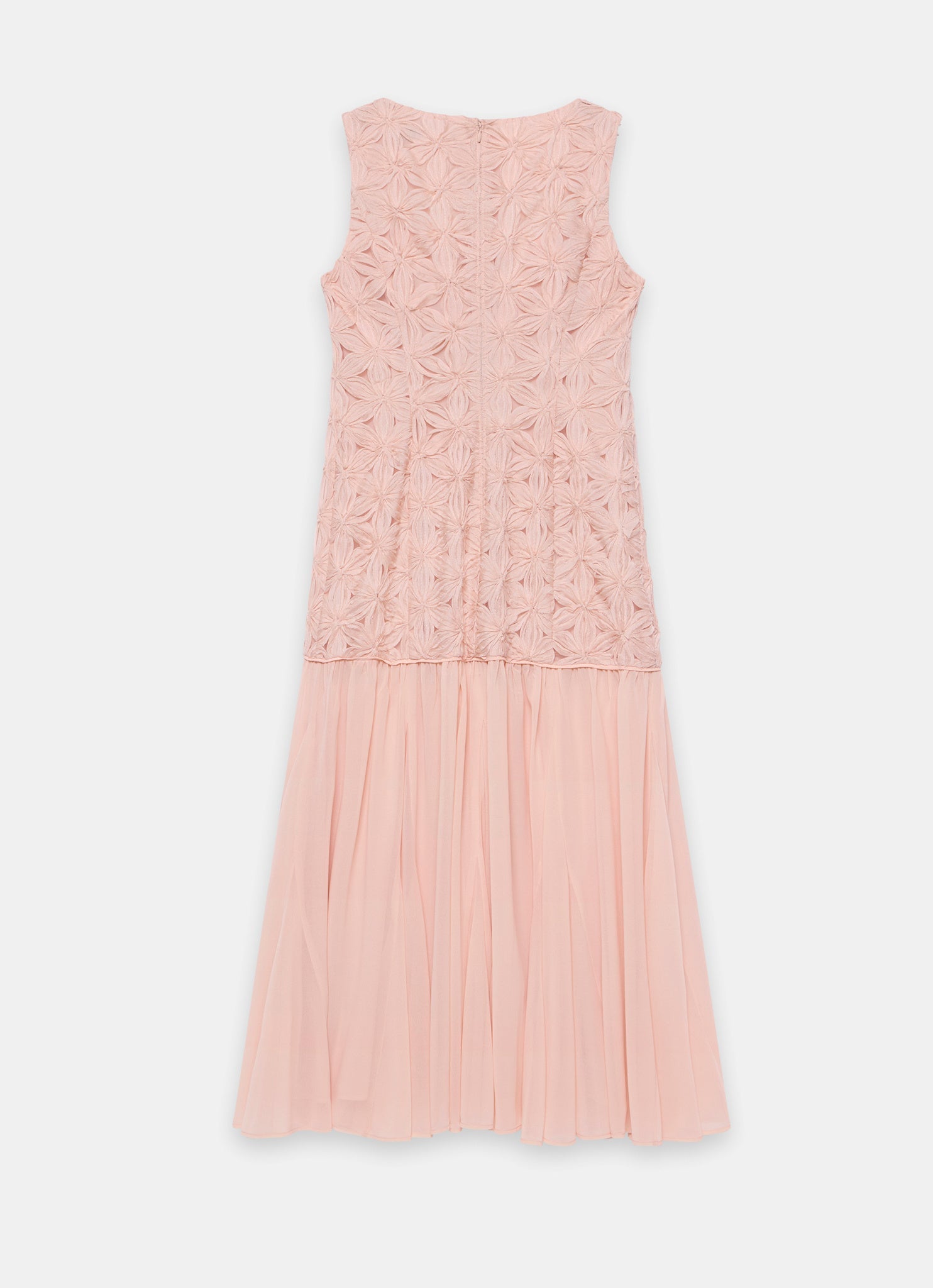 Pink Floral Texture Maxi Dress