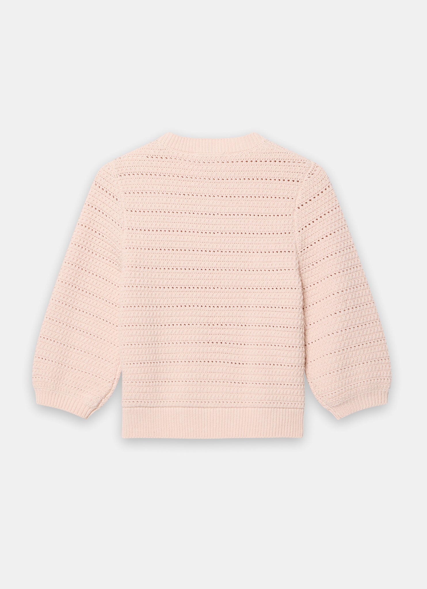 Pink Cotton Blend Floral Detail Jumper
