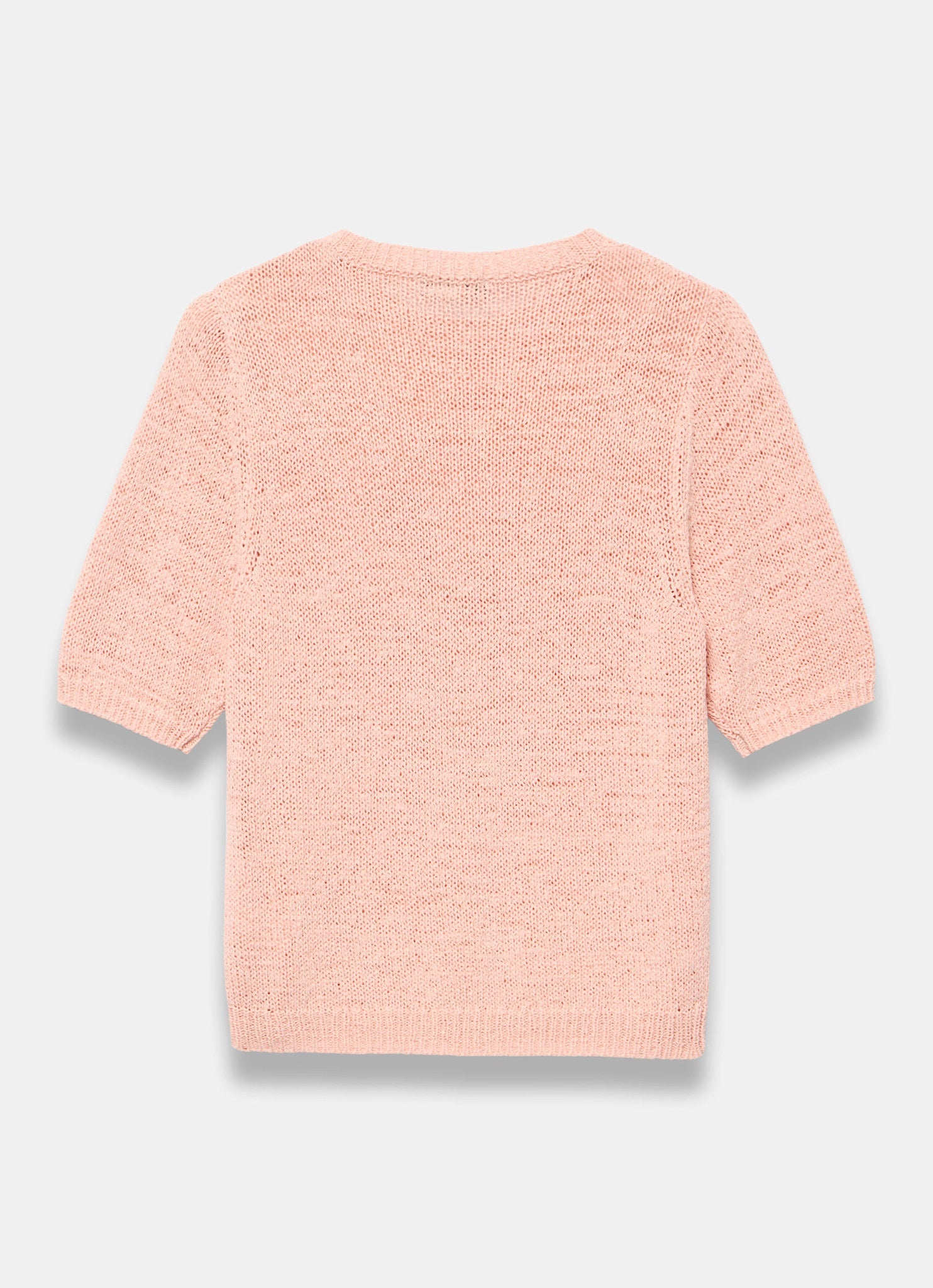 Pink Cotton Blend Knit Top