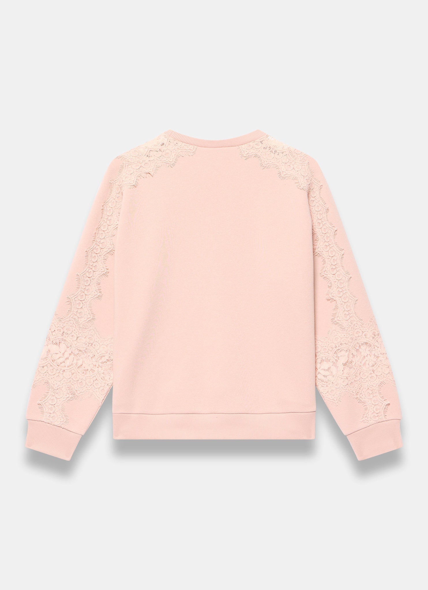 Pink Lace Detail Sweatshirt