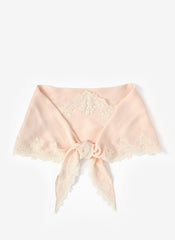 Pink Lace Trim Scarf