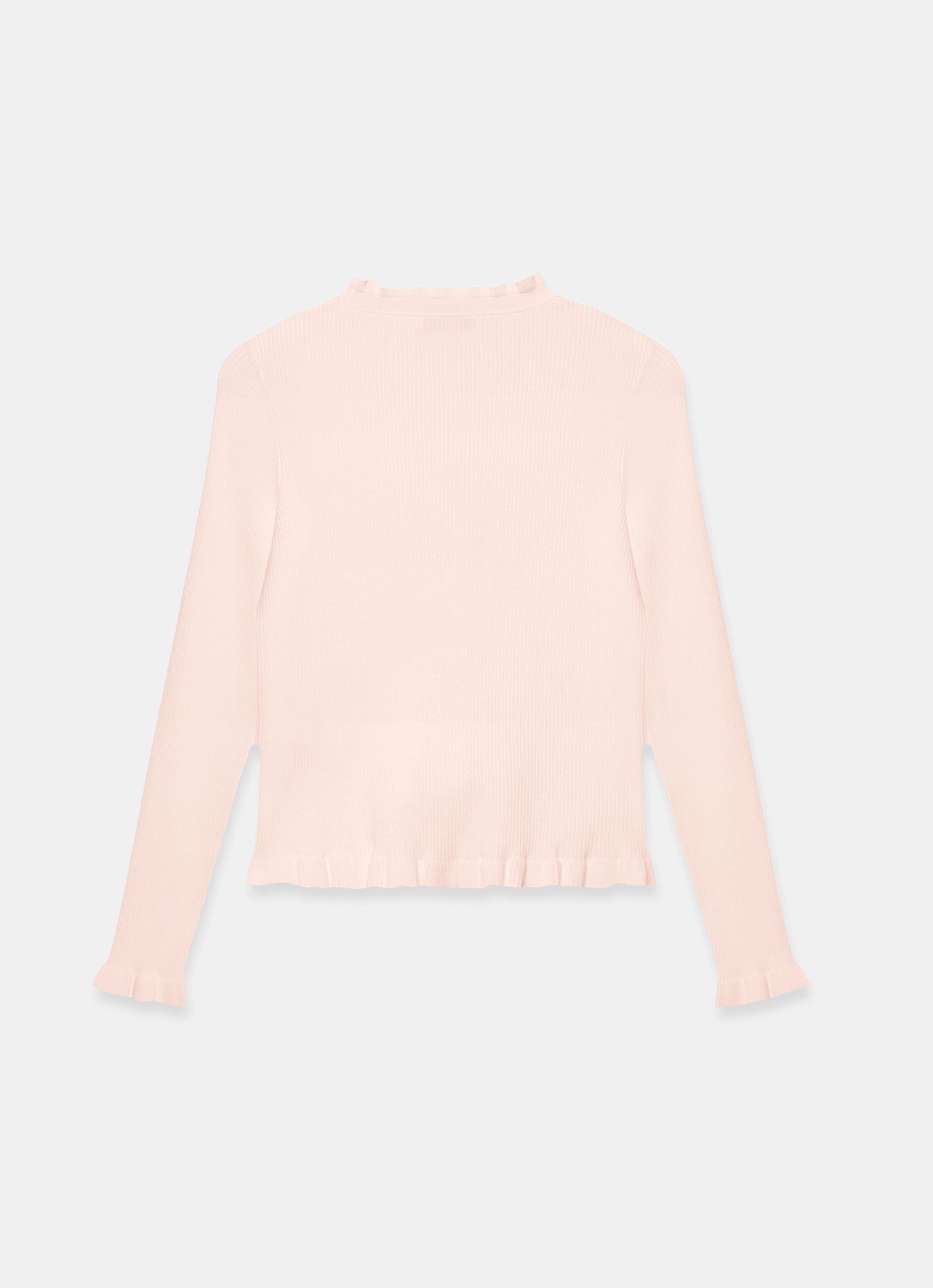 Pink Ruffle Detail Cardigan