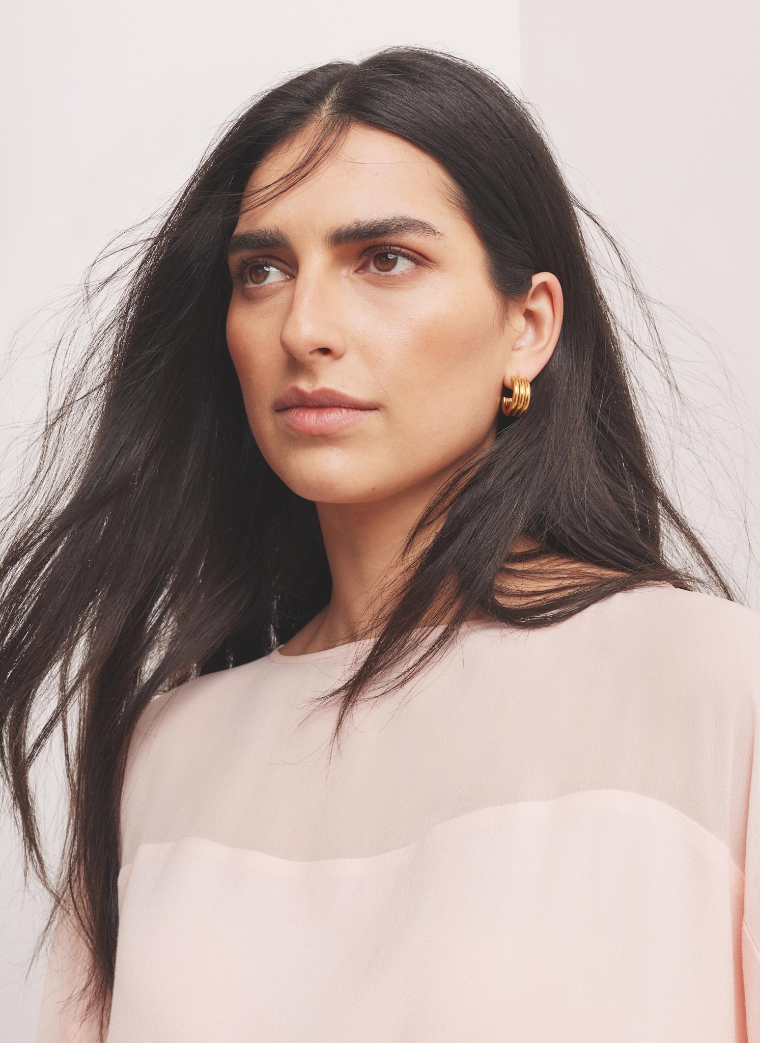 Pink Sheer Panel Top