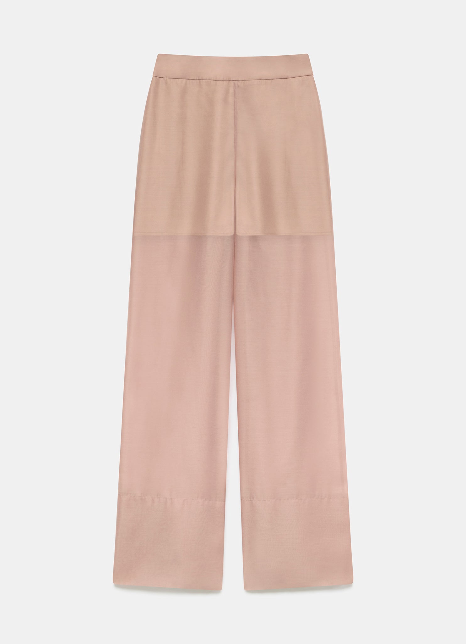 Pink Sheer Straight Trousers