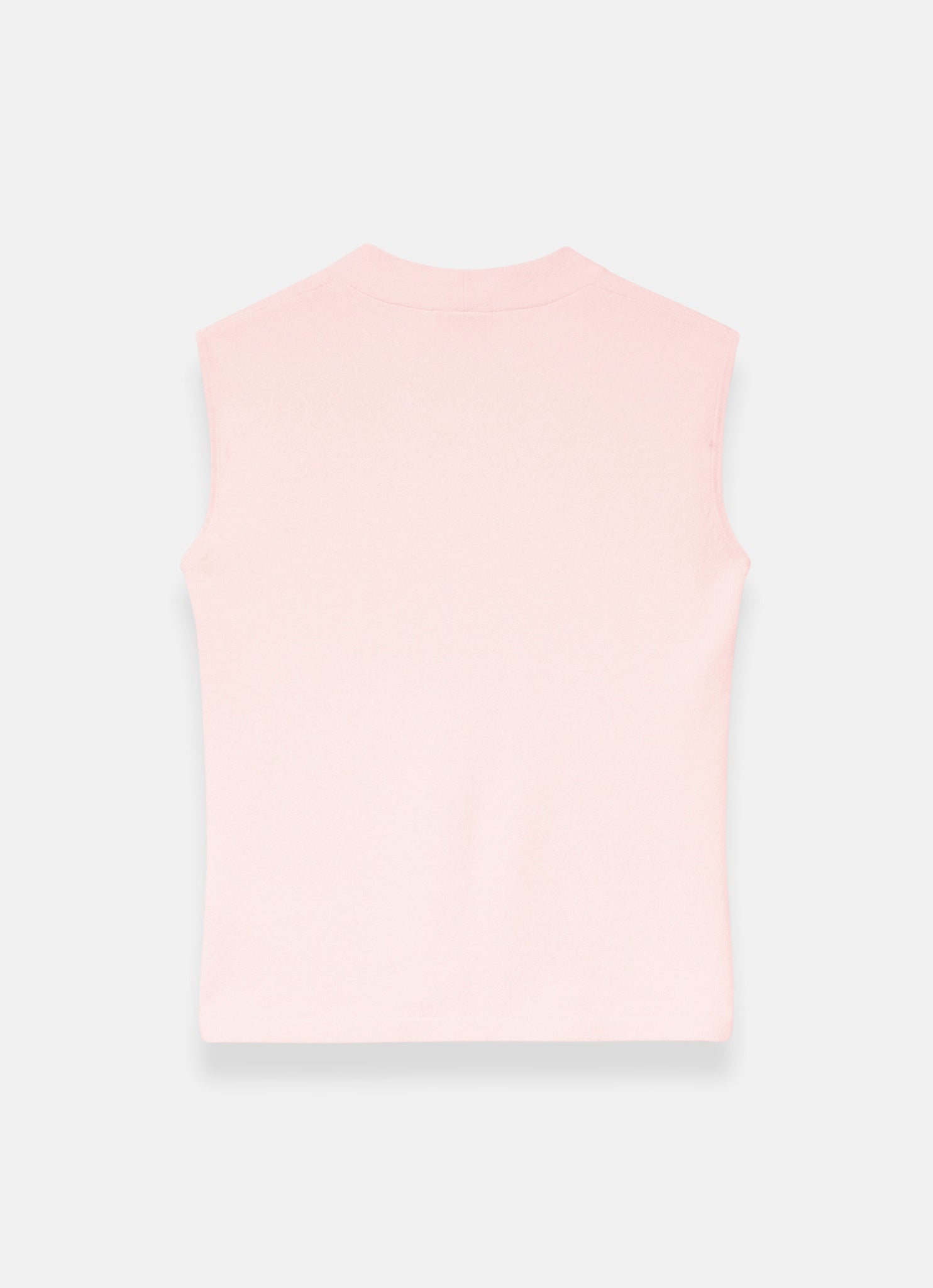 Pink Wool Blend Sleeveless Knit Top