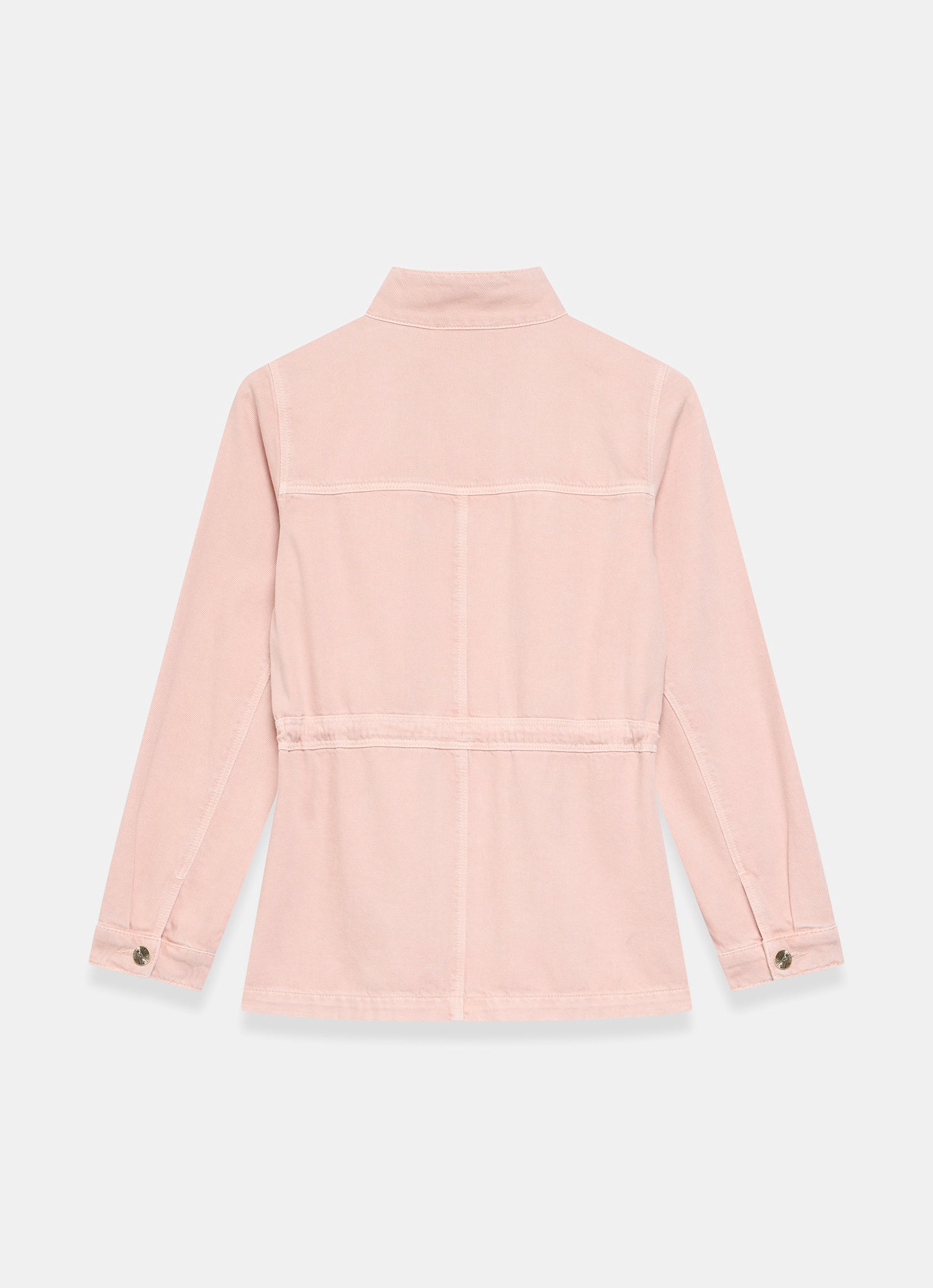 Pink Cotton Utility Denim Shacket