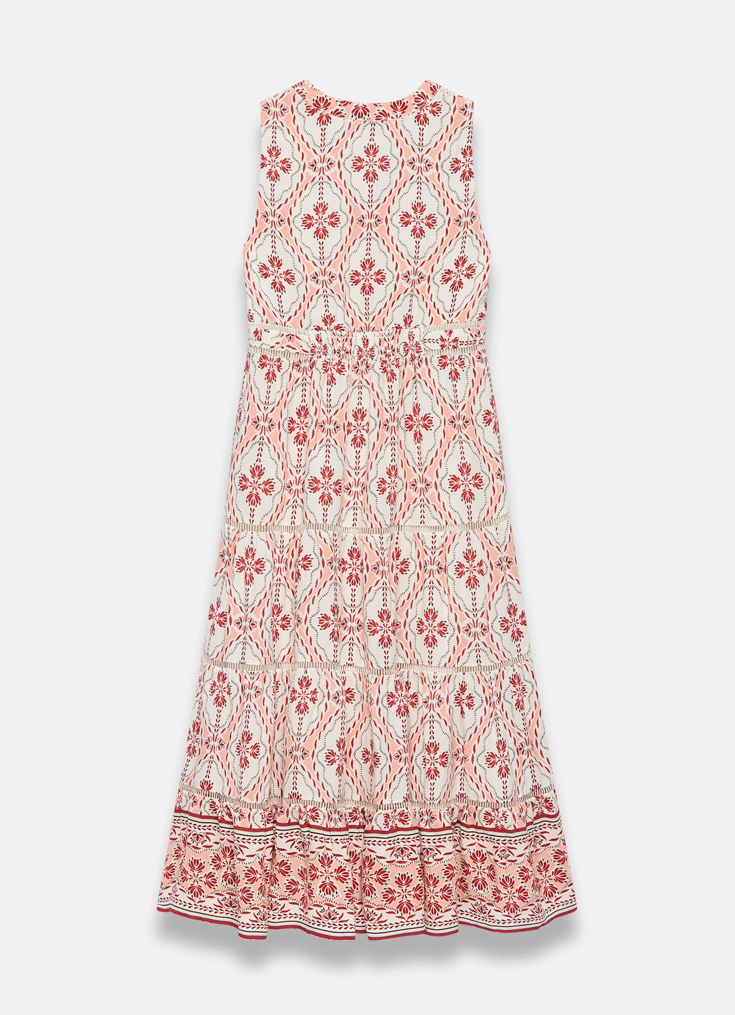 Pink Geo Print Maxi Dress