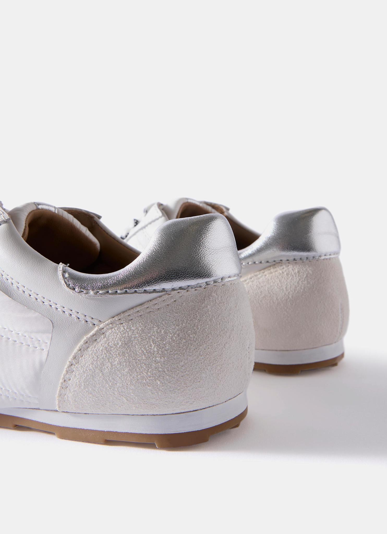 Rach White Suede Detail Trainers