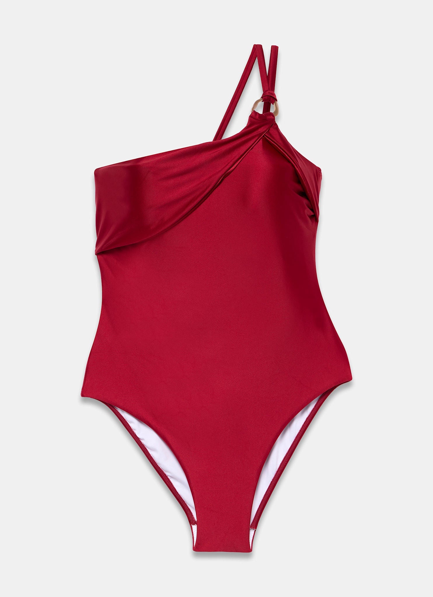 Red Asymmetric Swimsuit