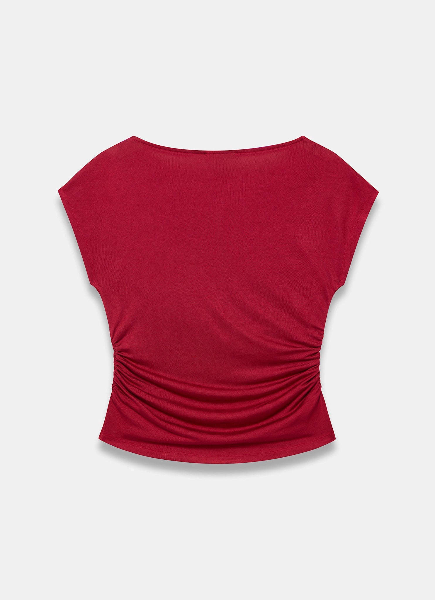 Red Layered Drape Top