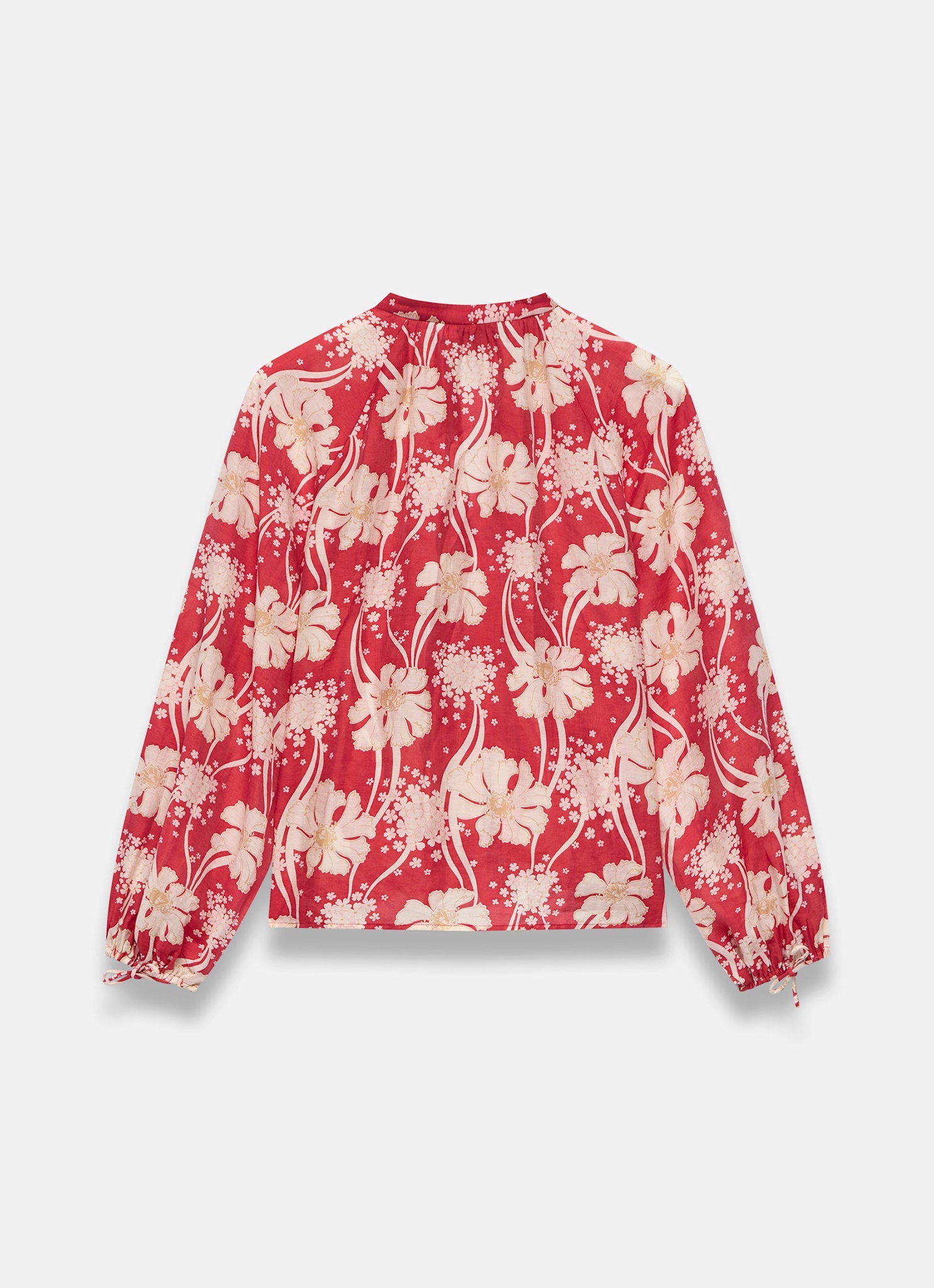 Red Floral Print Blouse
