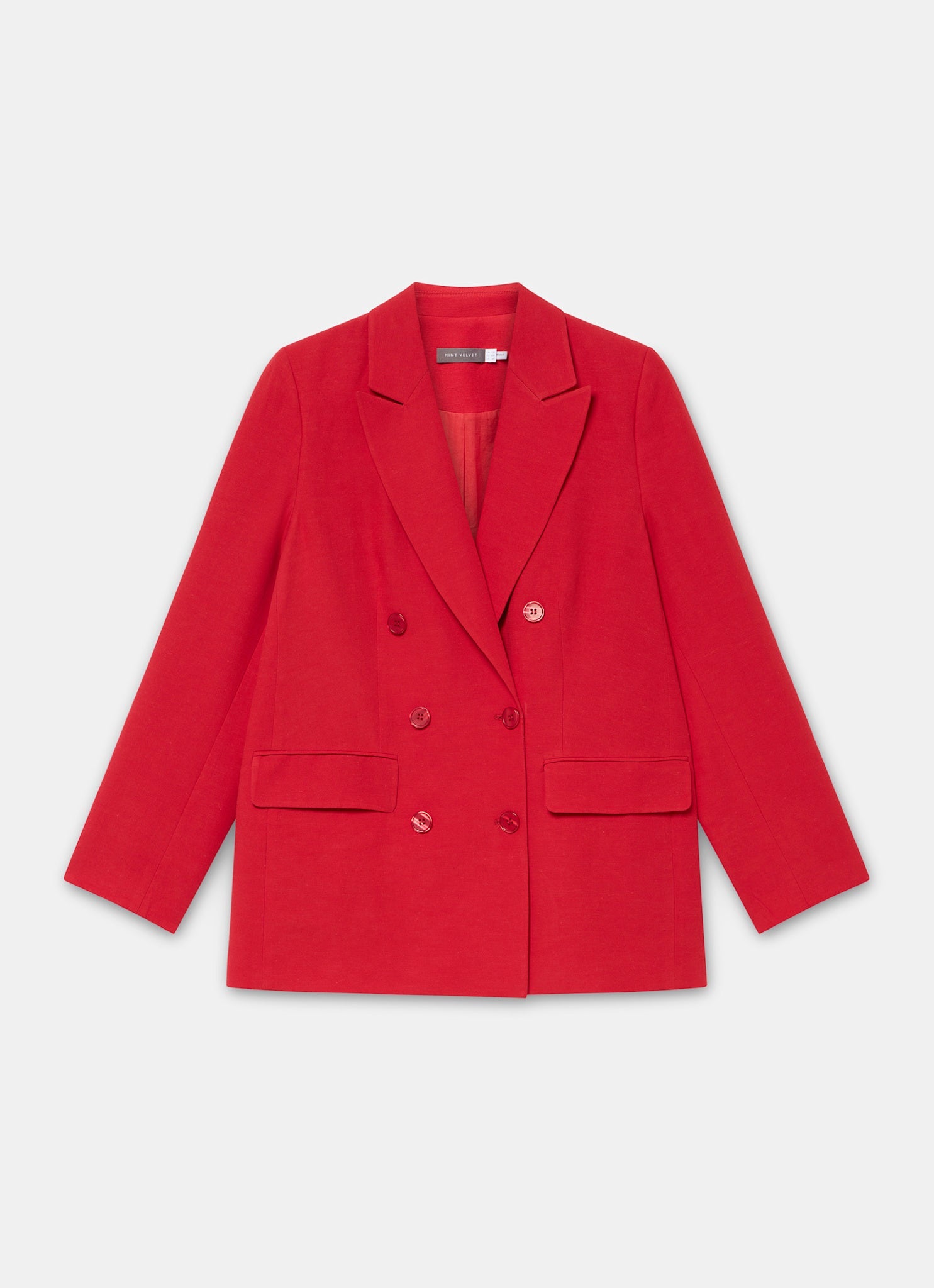 Red Double Breasted Blazer