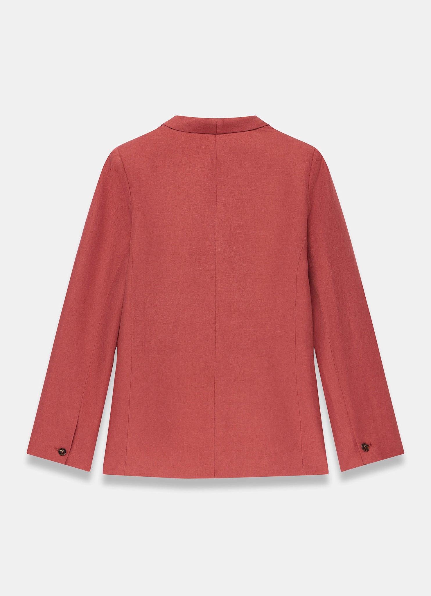 Red Linen Tailored Blazer
