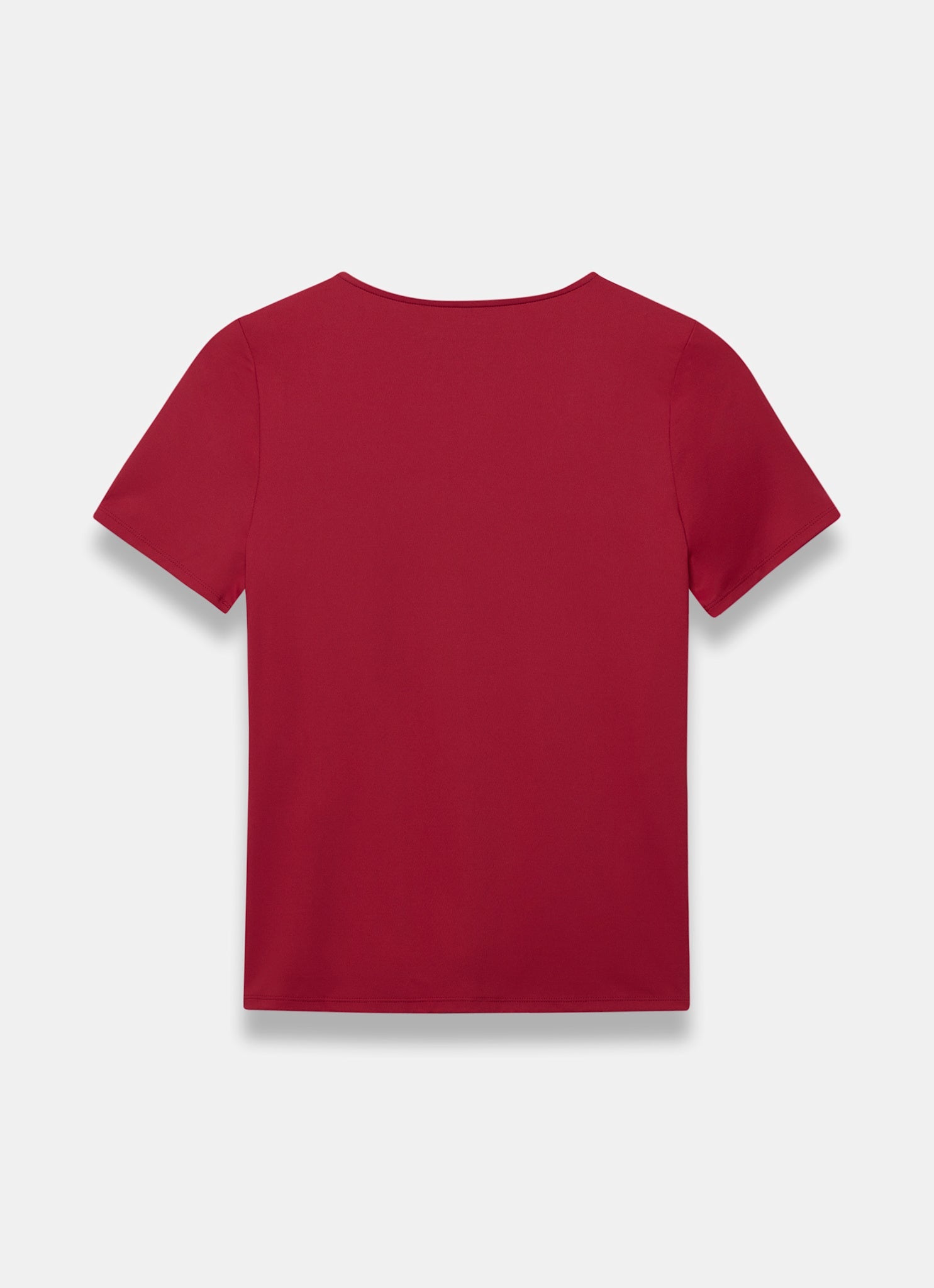Red Short Sleeve Layering Top
