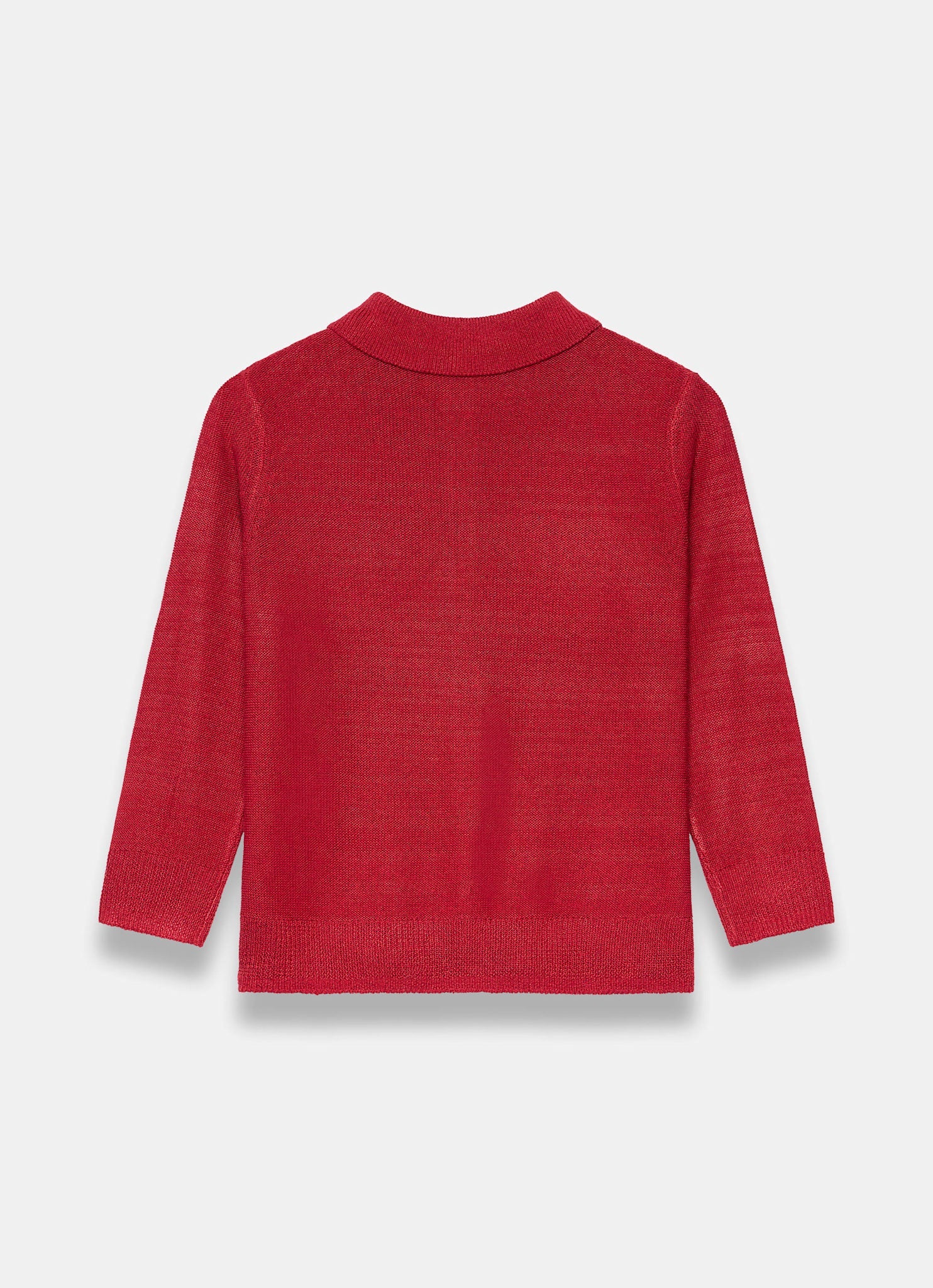 Red Metallic Knit Top