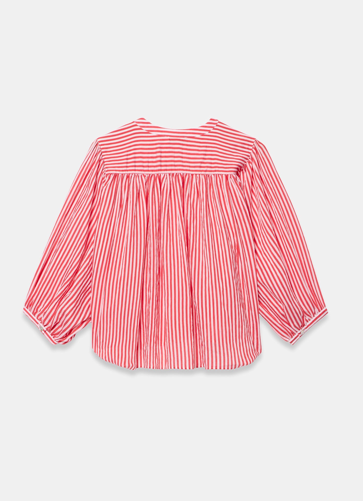 Red Striped Batwing Blouse