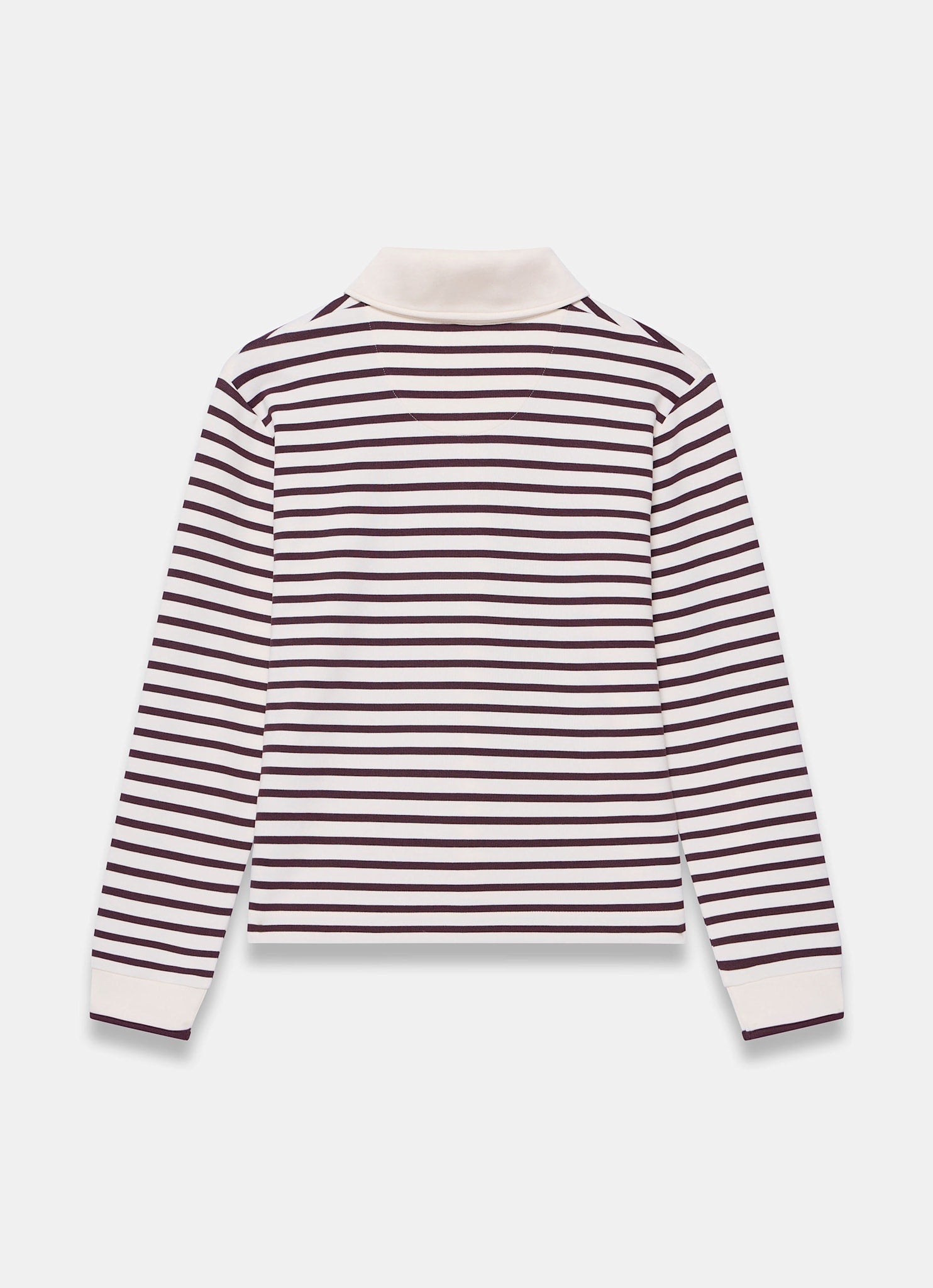 Burgundy Stripe Polo Shirt Top