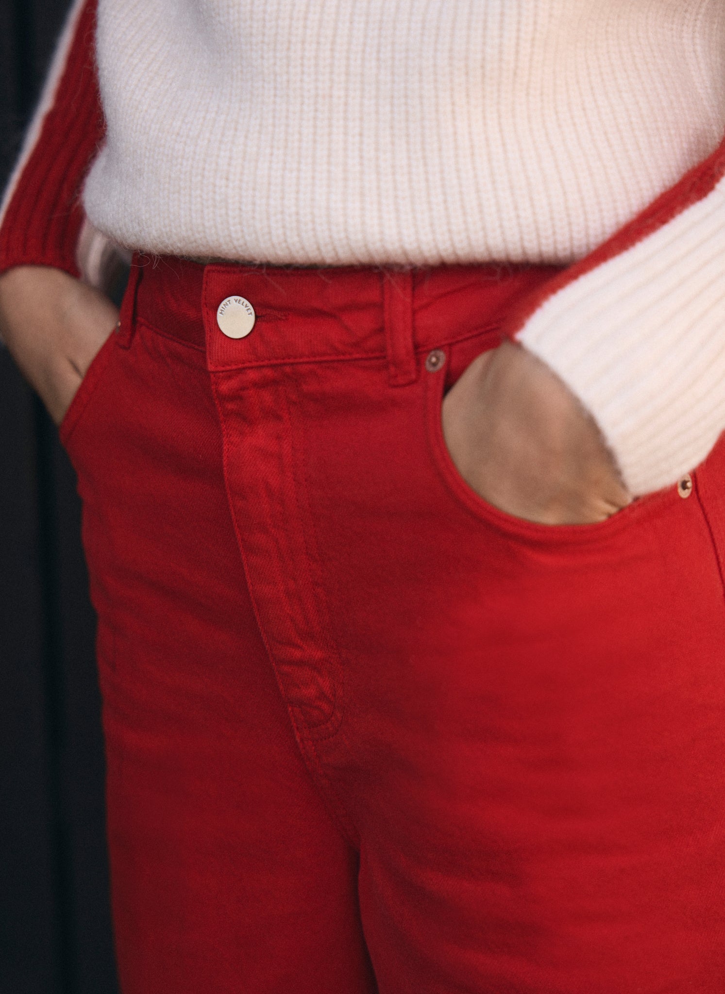 Red Wide Leg Jeans