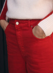 Red Wide Leg Jeans